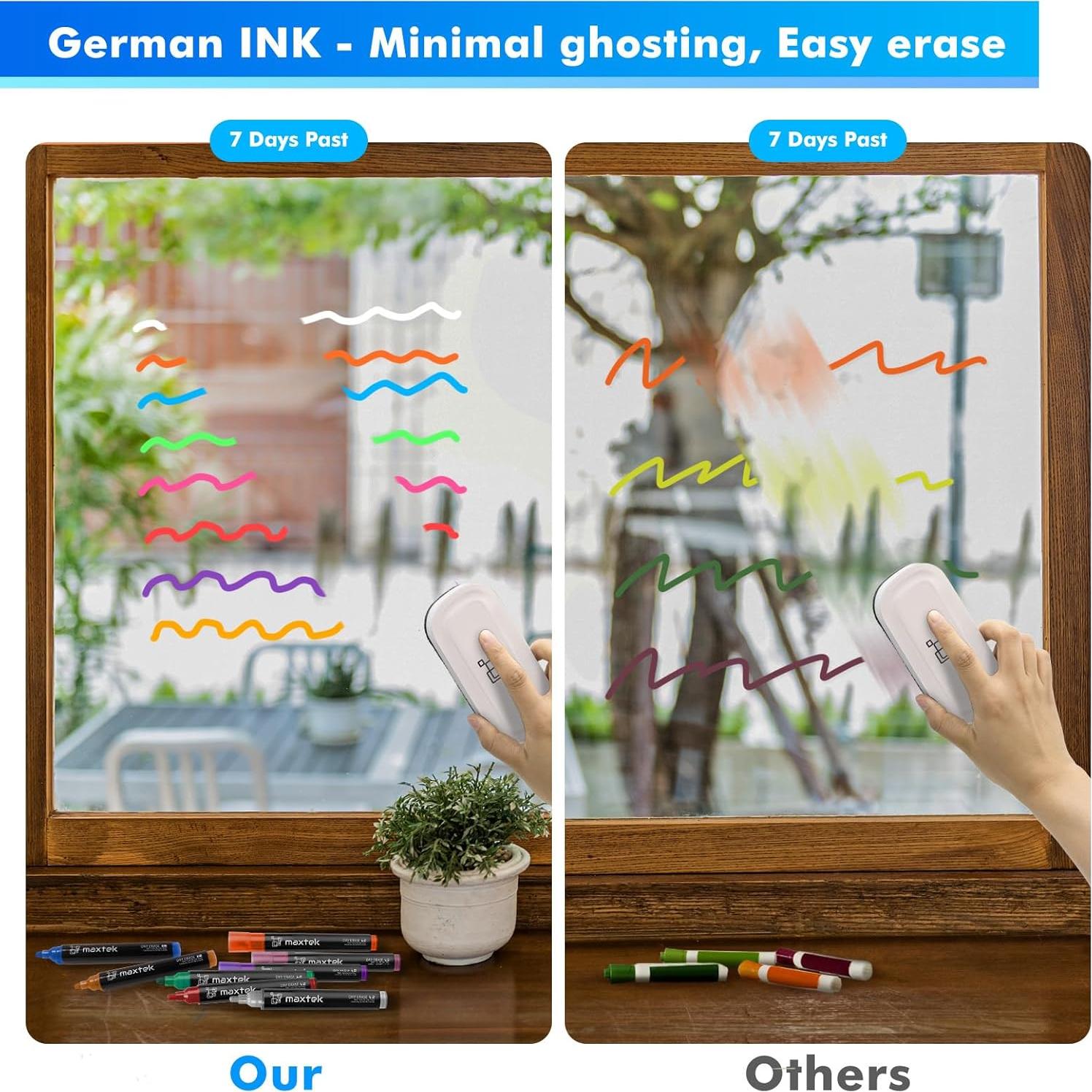 Marcadores Borrables Neón Maxtek 9 Colores Punta de Bala