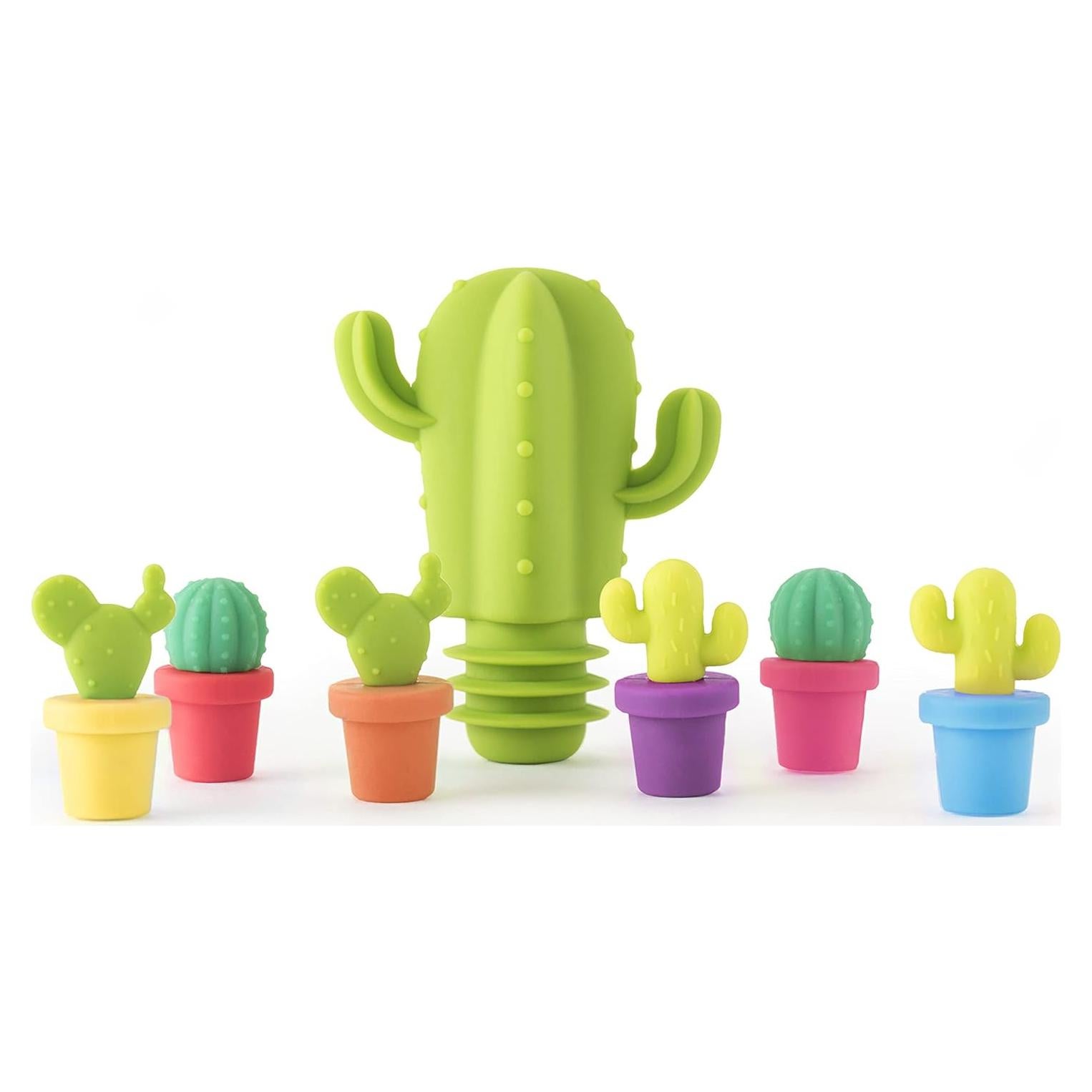 Set de Encantos de Silicona TrueZoo para Bebidas - 7 Piezas