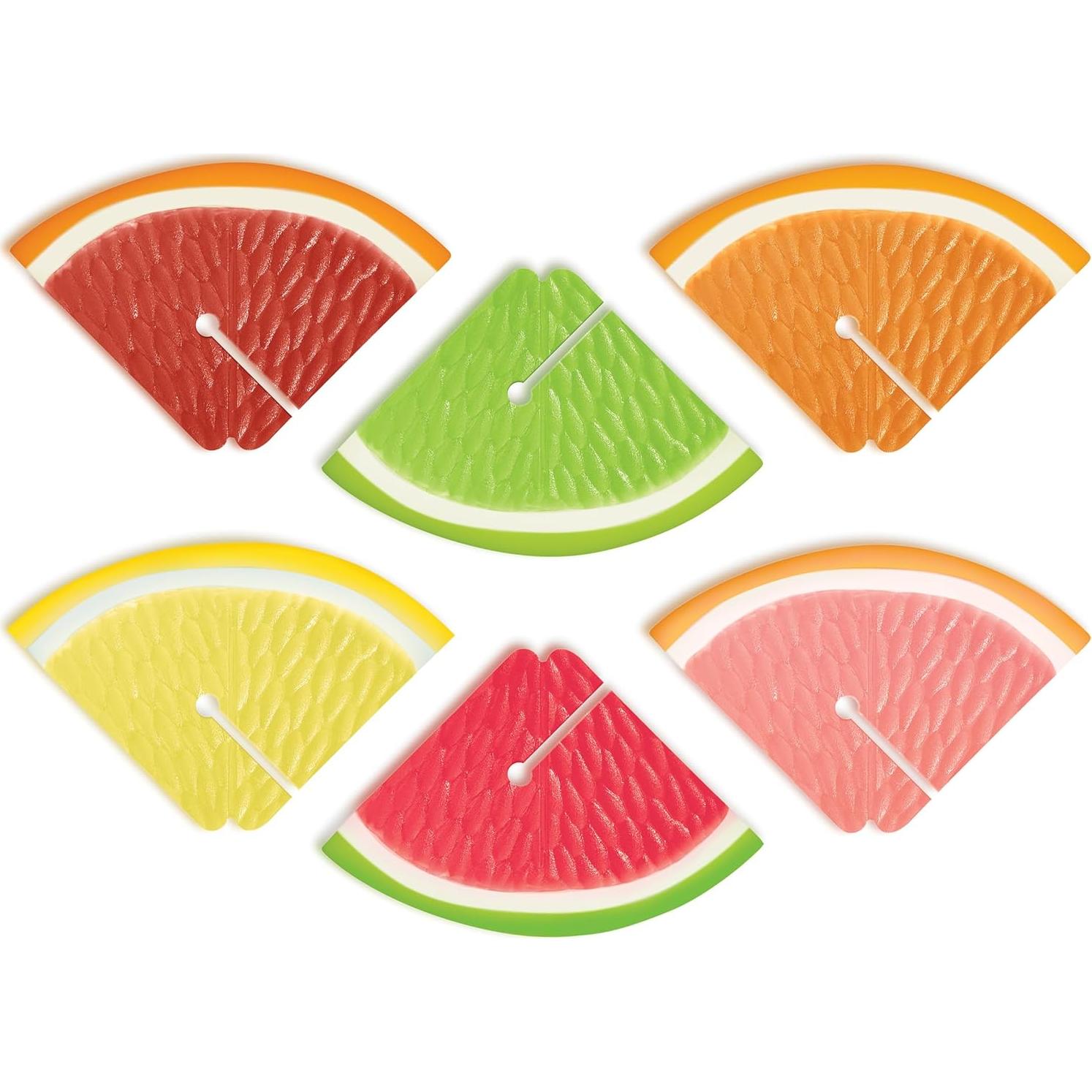 Marcadores de Bebida de Silicona Genuine Fred, Set de 6 Frutas