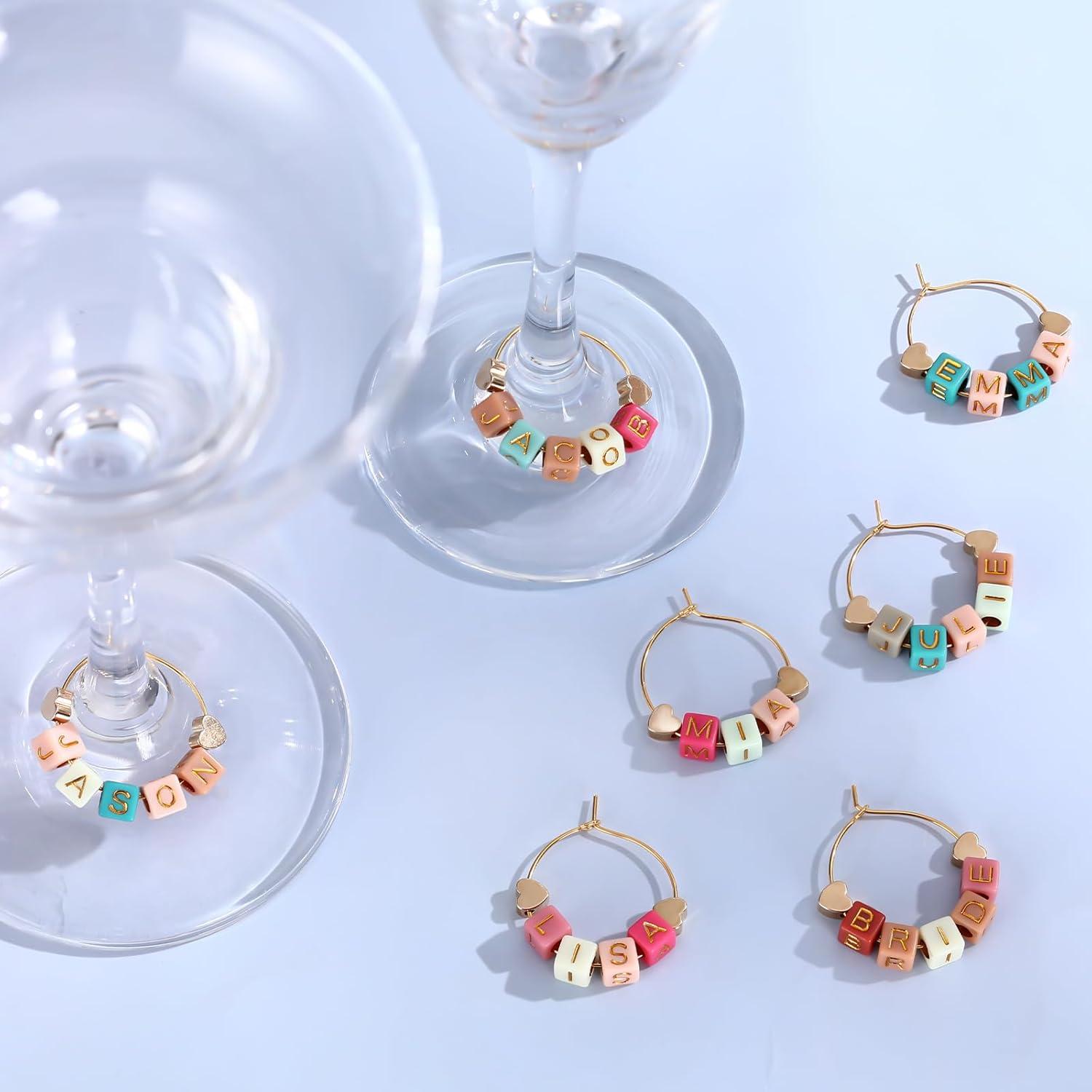 Set de Encantos Personalizados para Copas de Vino Outus 500 Letras