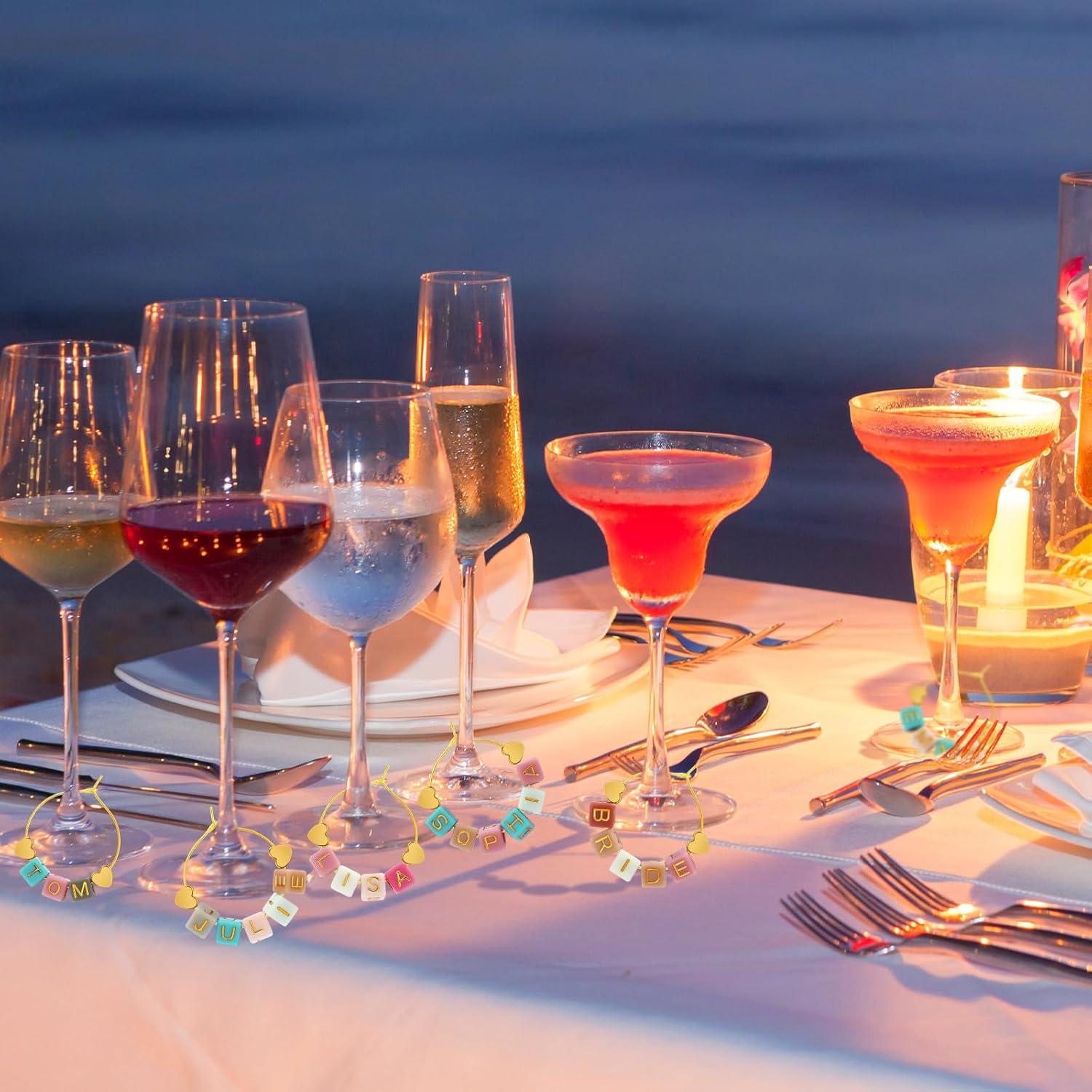 Set de Encantos Personalizados para Copas de Vino Outus 500 Letras