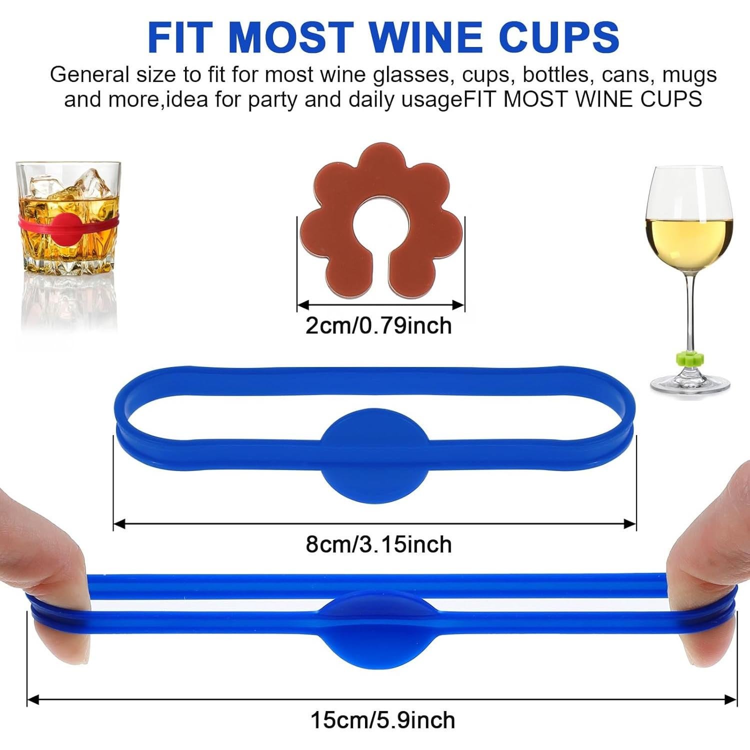 24 Marcadores de Vino de Silicona Ymapinc, Etiquetas Reutilizables