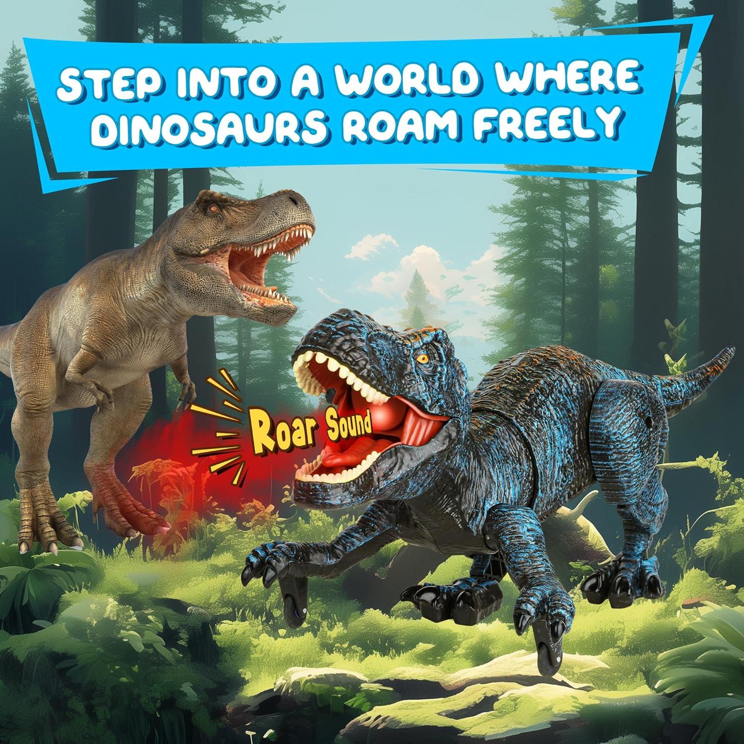 Dinosaurio Robot Control Remoto Flybakiz Azul 27.5cm