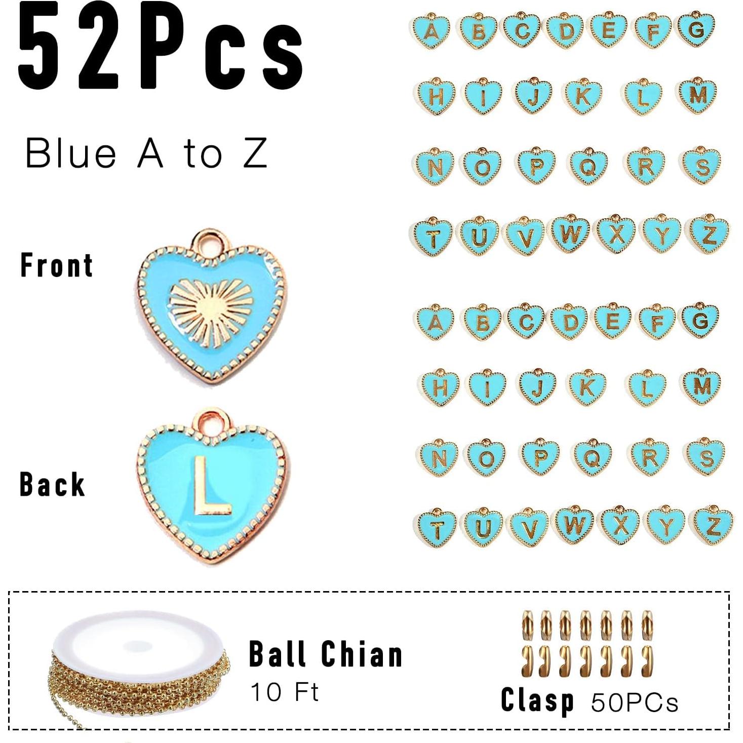 52 Piezas Encantos Corazón Personalizados Stino para Joyería