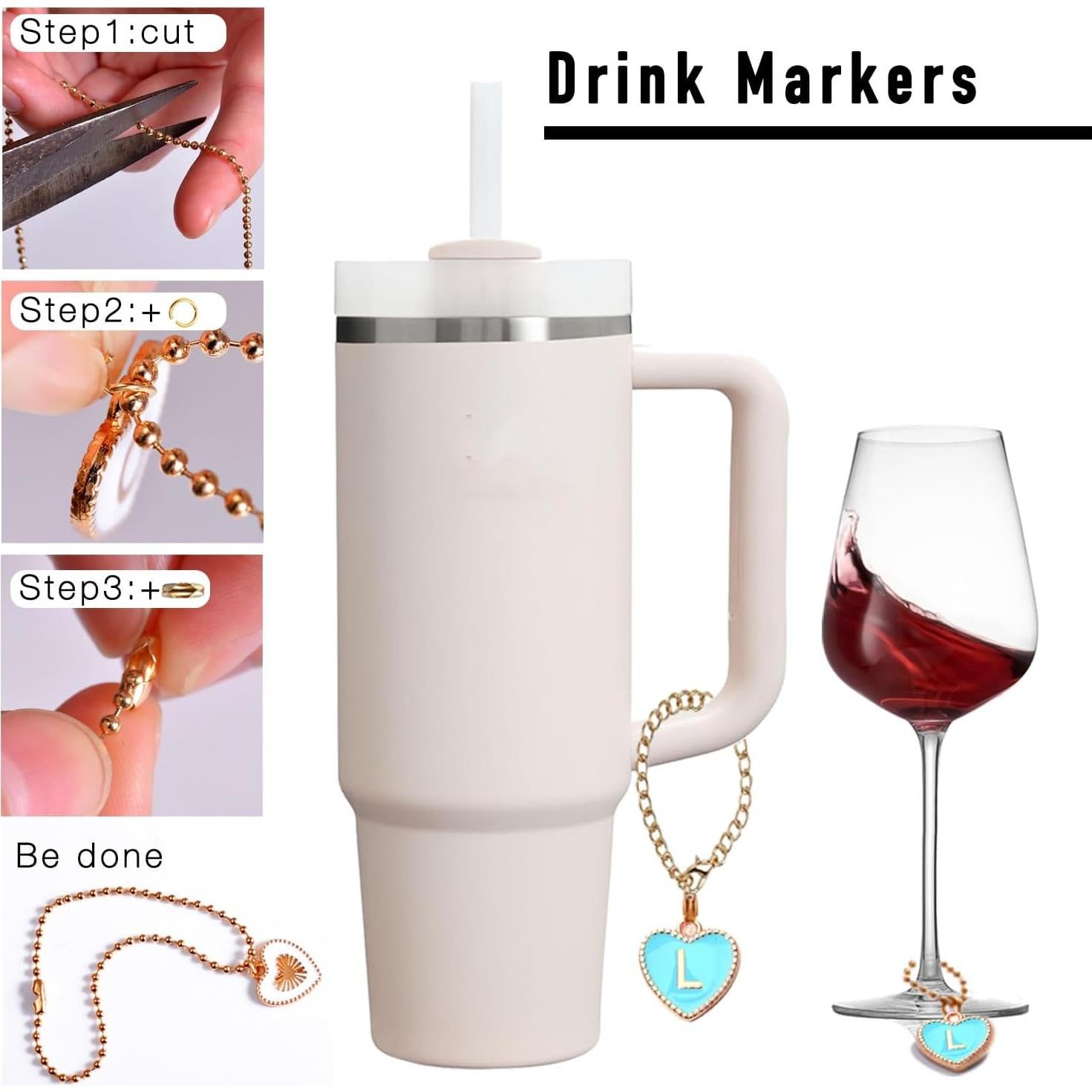 52 Piezas Encantos Corazón Personalizados Stino para Joyería