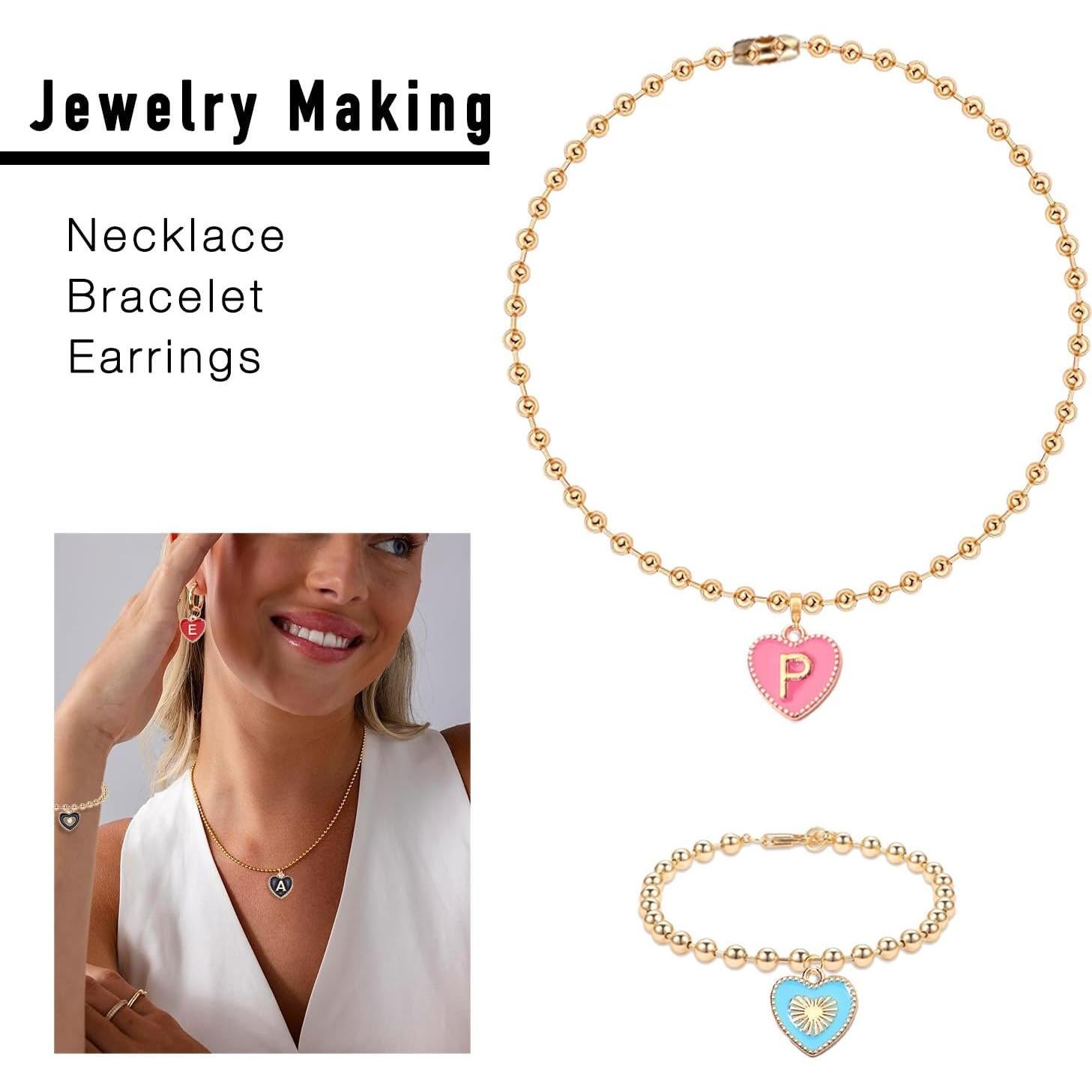 52 Piezas Encantos Corazón Personalizados Stino para Joyería