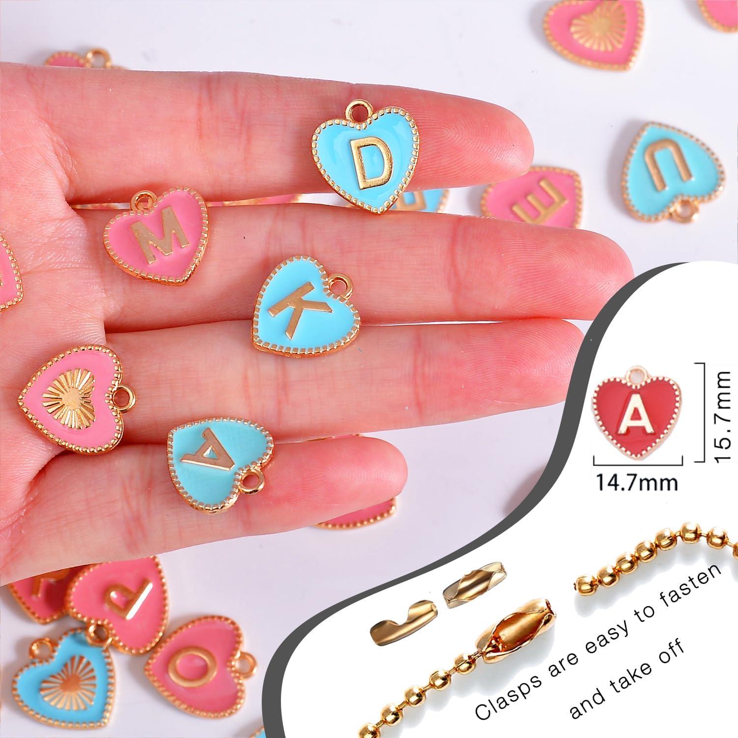 52 Piezas Encantos Corazón Personalizados Stino para Joyería