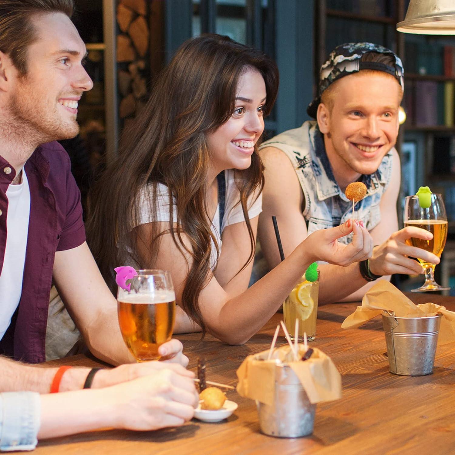 Marcadores de Vino PAGOW 18 Piezas Silicona Colorida