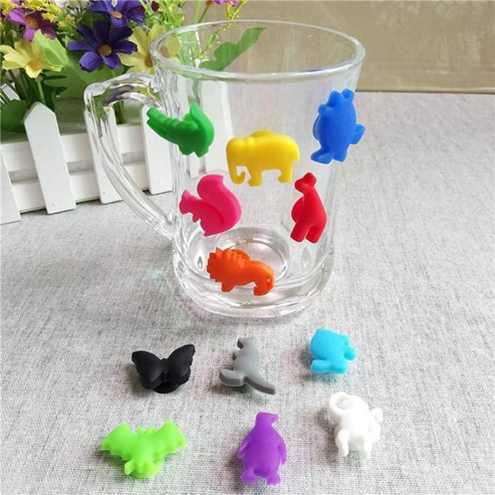 Marcadores de Vaso de Vino Toyvian 24pcs Silicona Animales