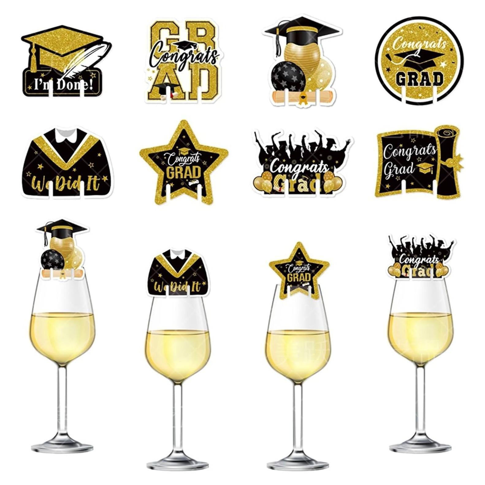 Charms Identificadores de Copas de Vino Graduación 50pcs