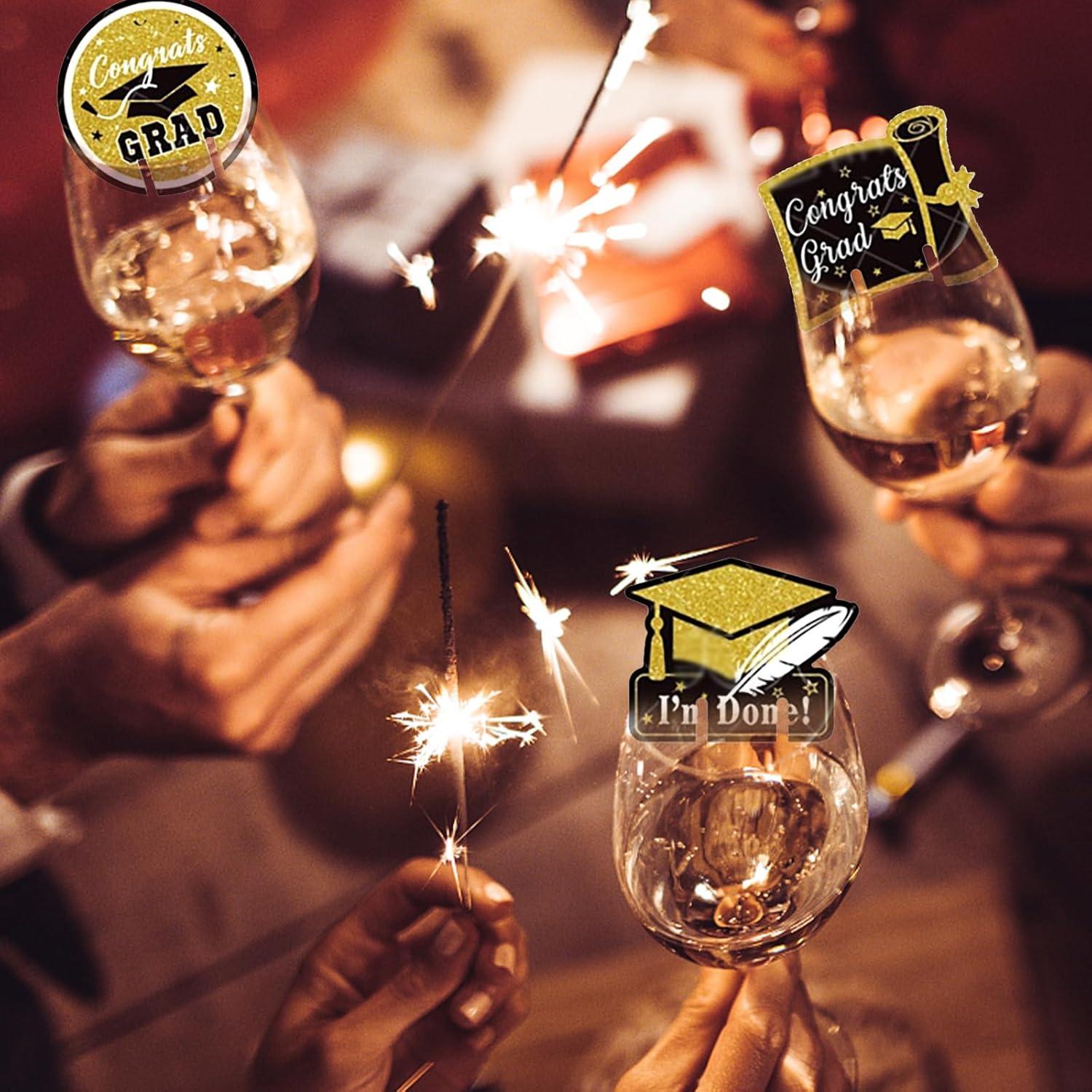 Charms Identificadores de Copas de Vino Graduación 50pcs