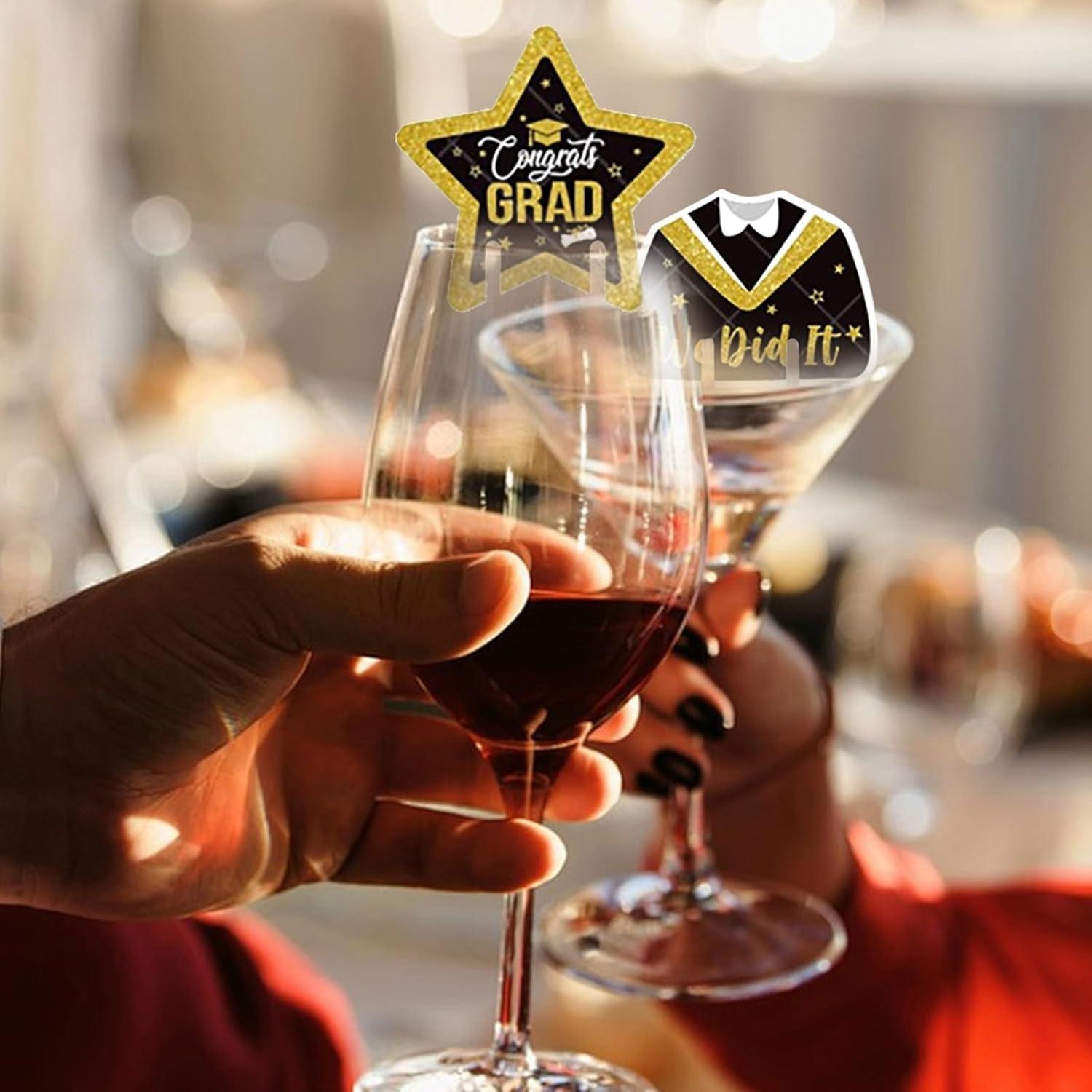 Charms Identificadores de Copas de Vino Graduación 50pcs