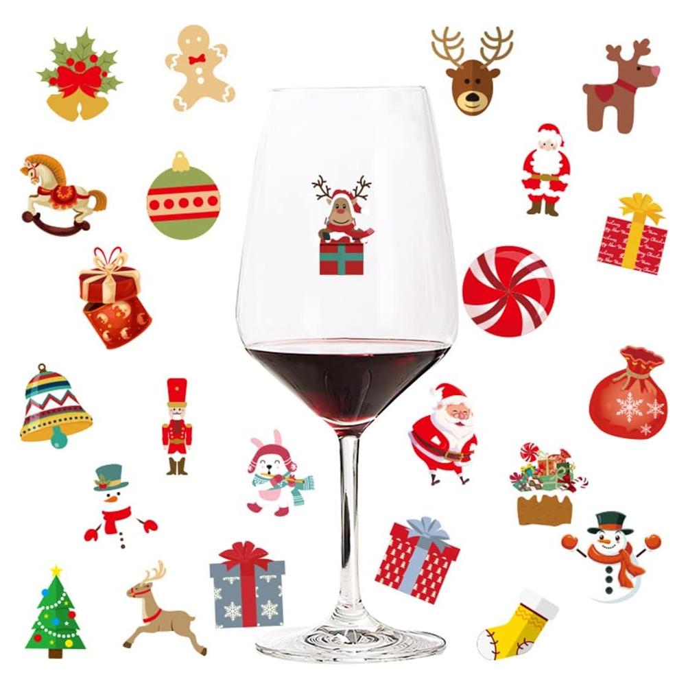 Marcadores de Copas de Vino Navidad Furimuk 48 Piezas
