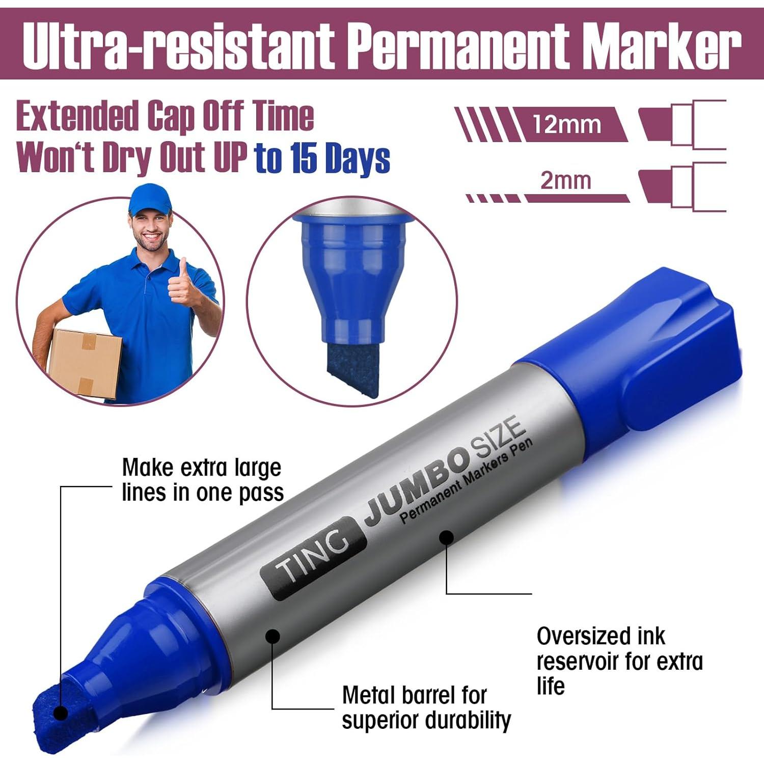 Juego de 48 Marcadores Permanentes Jumbo Cholemy - Colores Vivos