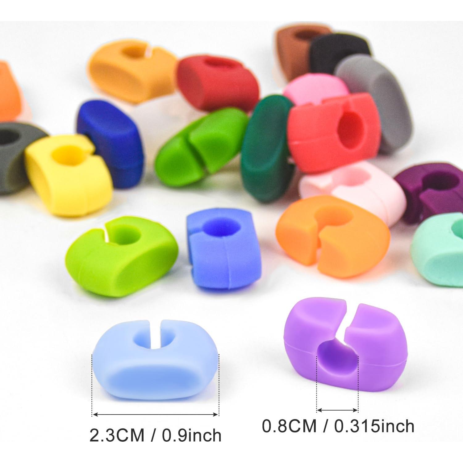 Set de 72 Marcadores de Copas de Vino Silicona 24 Colores