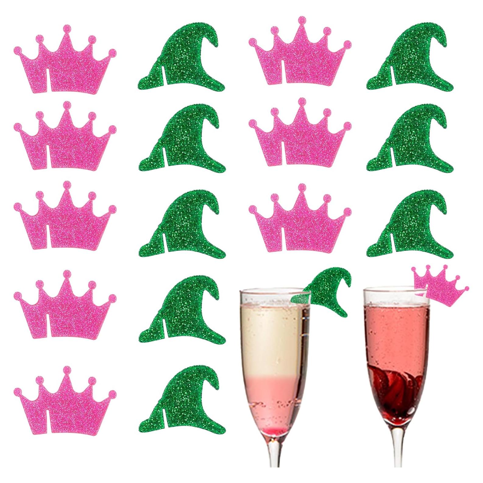 Set de 20 Marcadores de Bebida CuddleJunk - Coronas y Sombreros