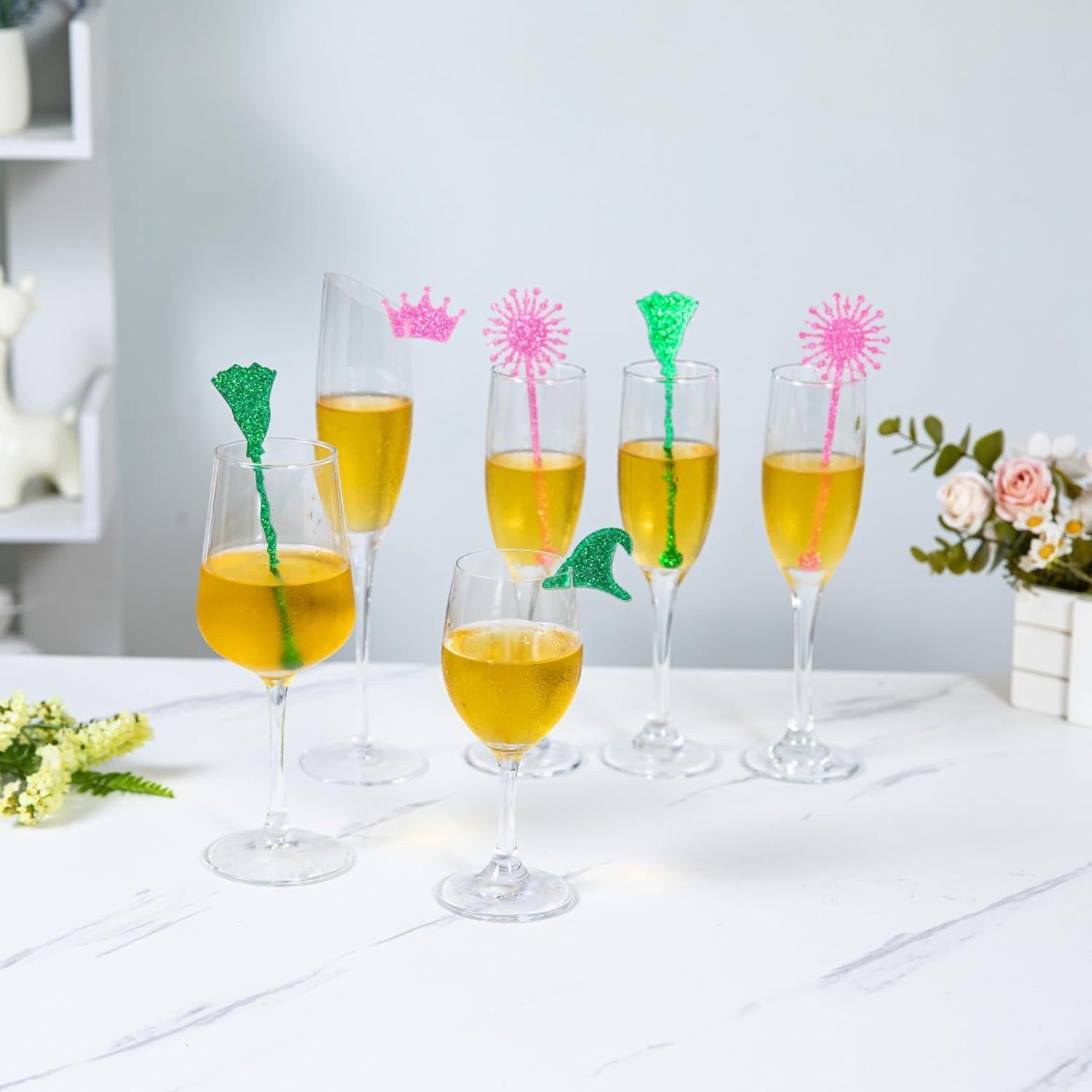 Set de 20 Marcadores de Bebida CuddleJunk - Coronas y Sombreros