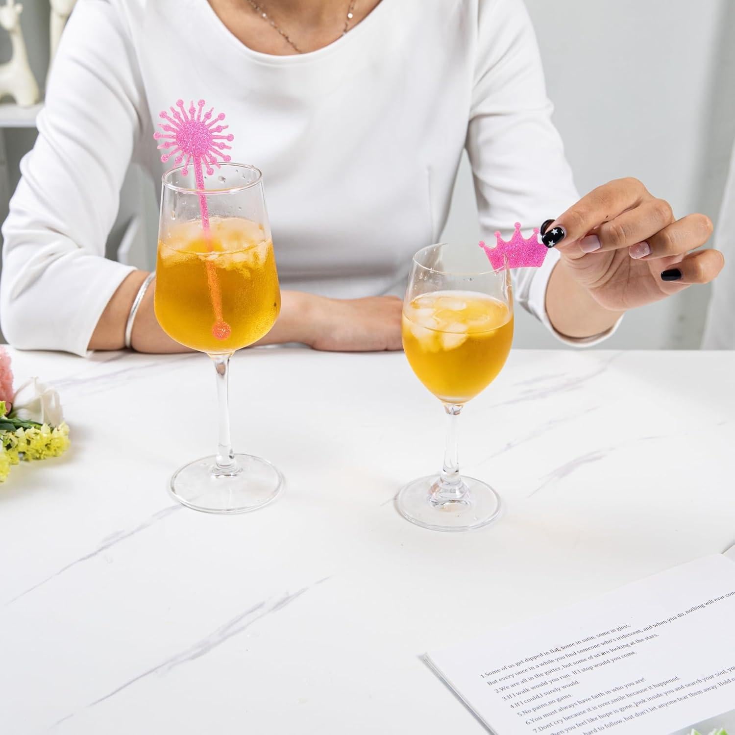 Set de 20 Marcadores de Bebida CuddleJunk - Coronas y Sombreros