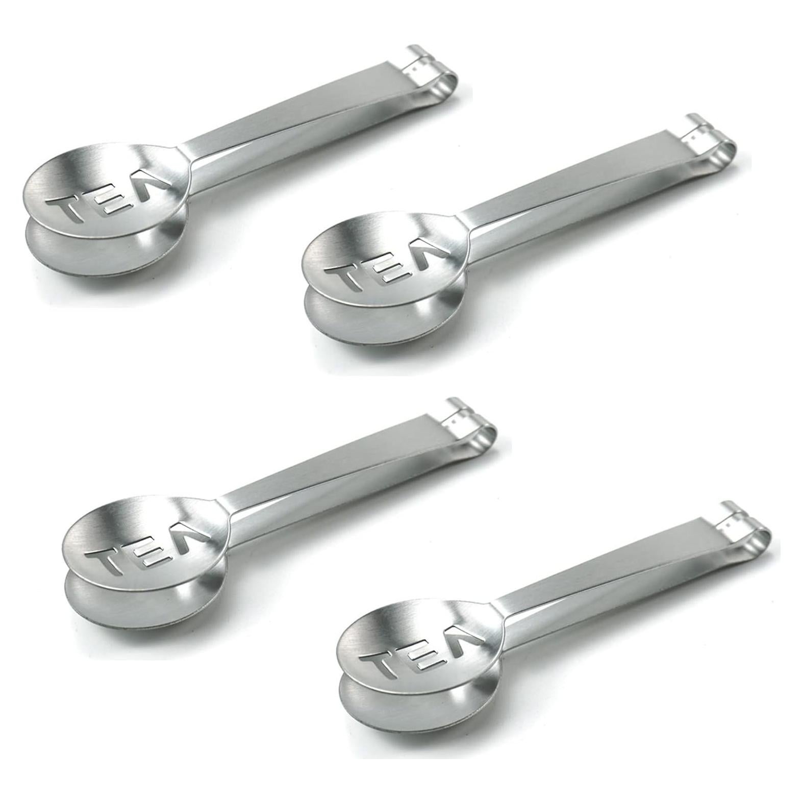 Paquete de 4 Sujetadores de Bolsas de Té Acero Inoxidable Meisuitd