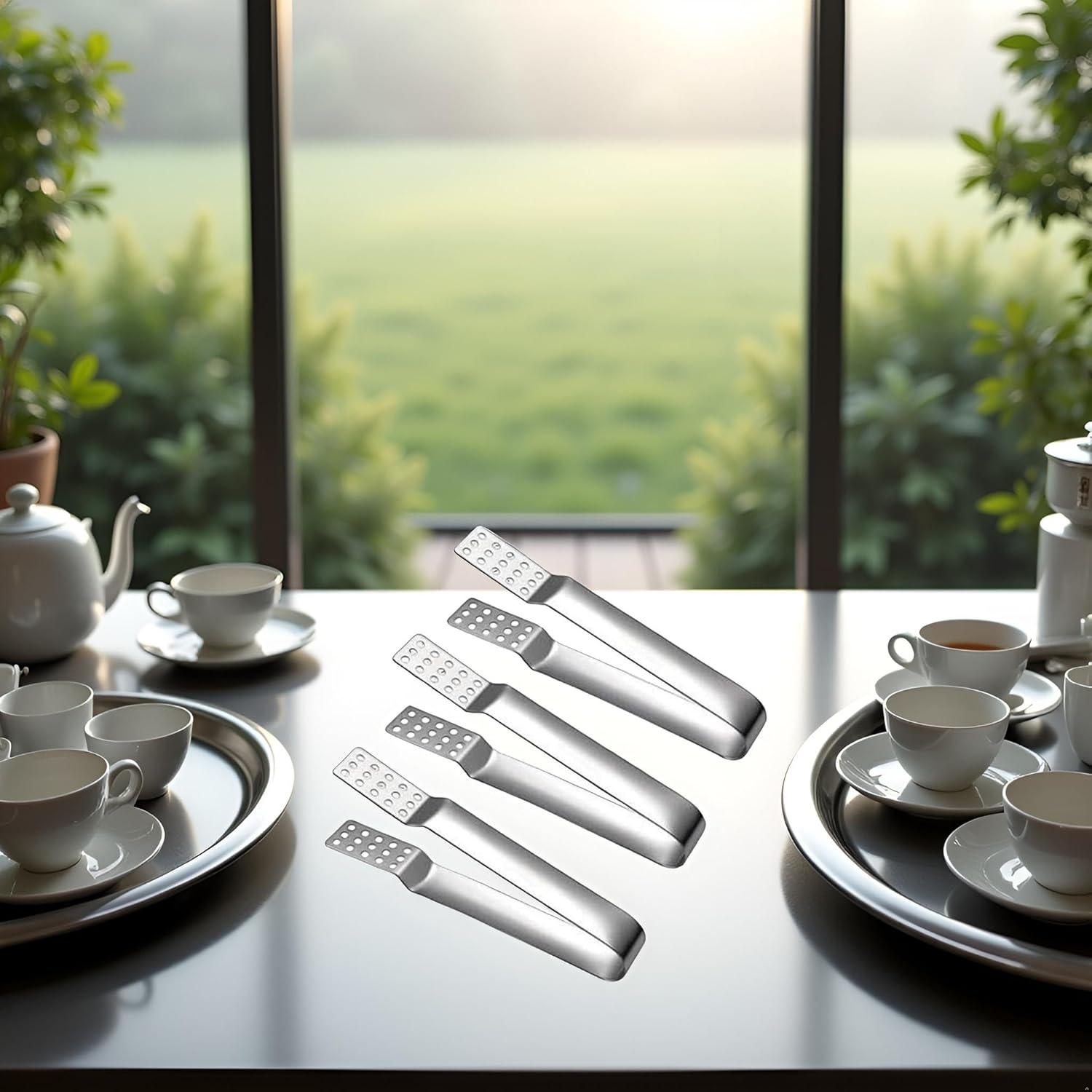 Set de 3 Pinzas de Acero Inoxidable Jowxsx para Té
