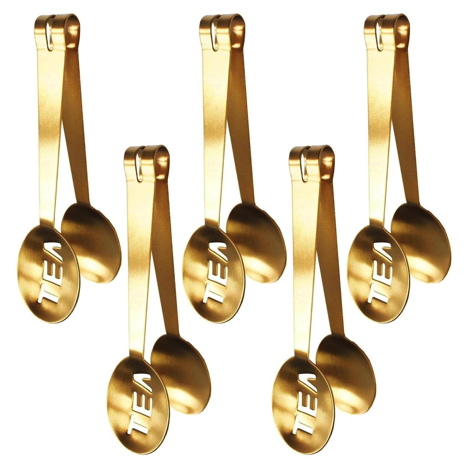 Prensador de Bolsitas de Té Genérico Acero Inoxidable Dorado