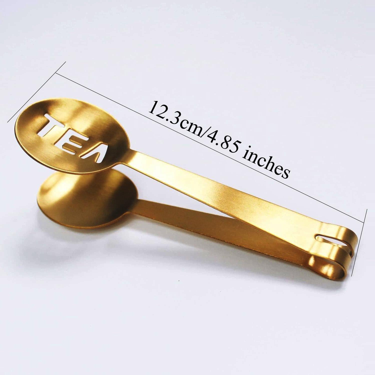 Prensador de Bolsitas de Té Genérico Acero Inoxidable Dorado