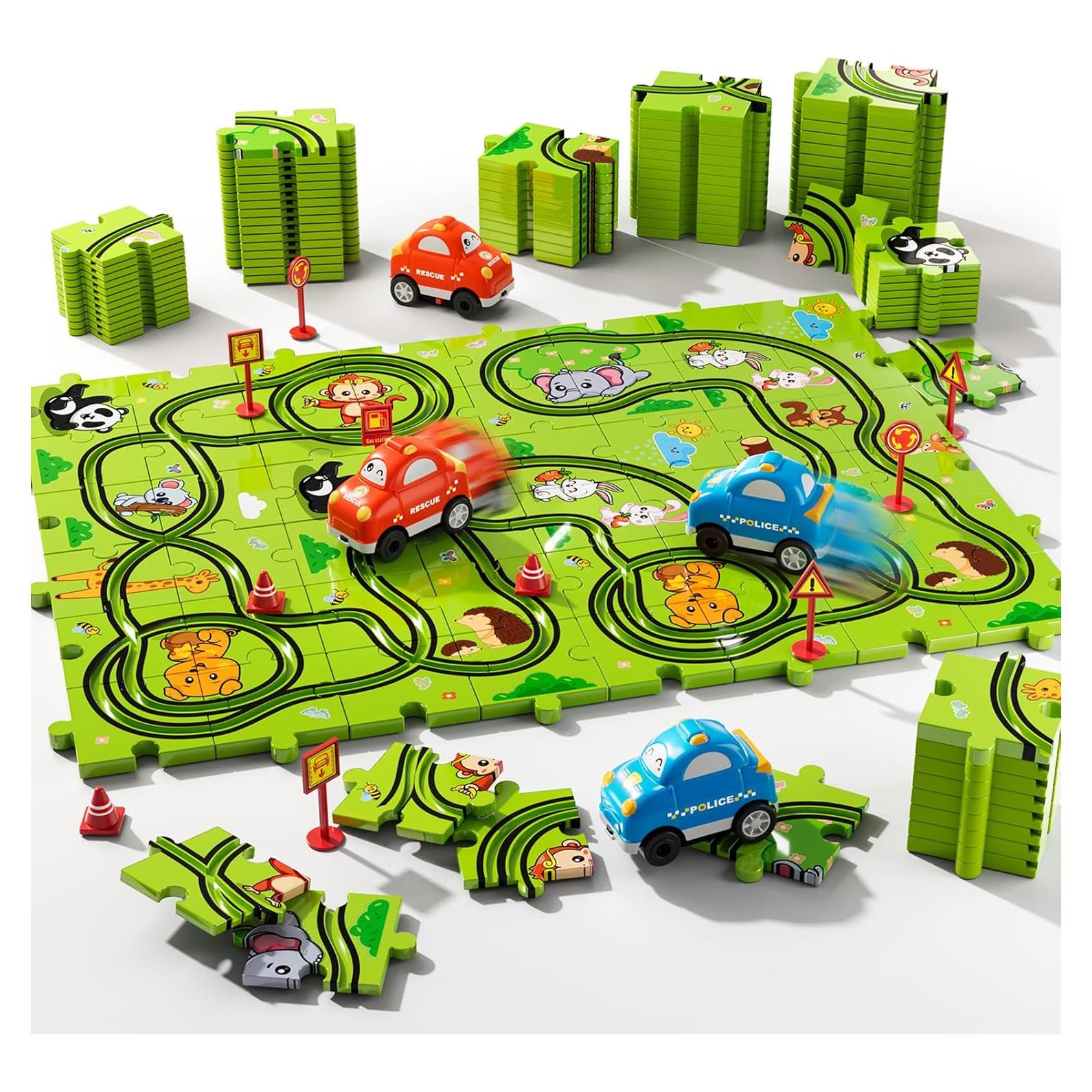 Juego de Rompecabezas de Pista de Carreras 48 PCS Beby Buty