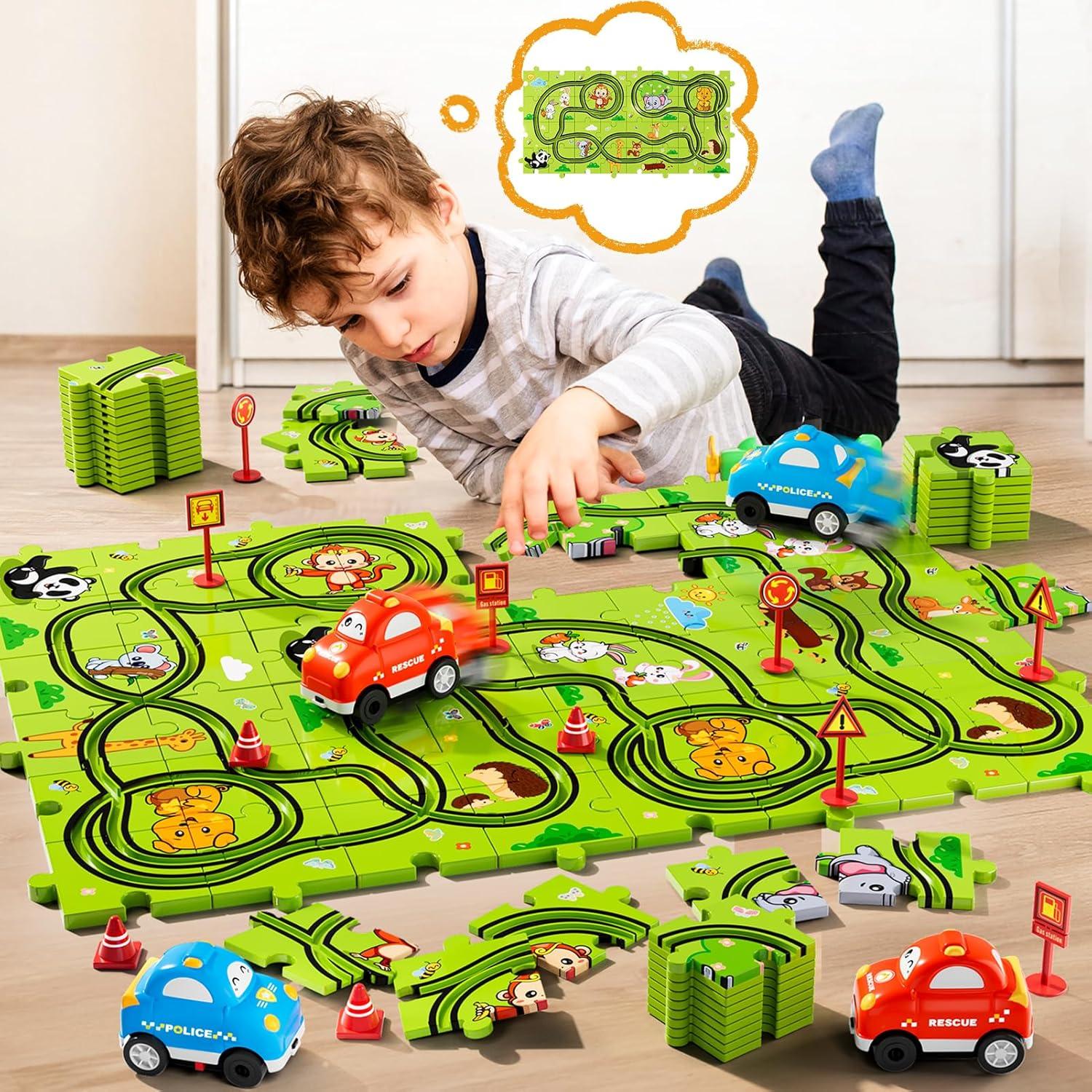 Juego de Rompecabezas de Pista de Carreras 48 PCS Beby Buty
