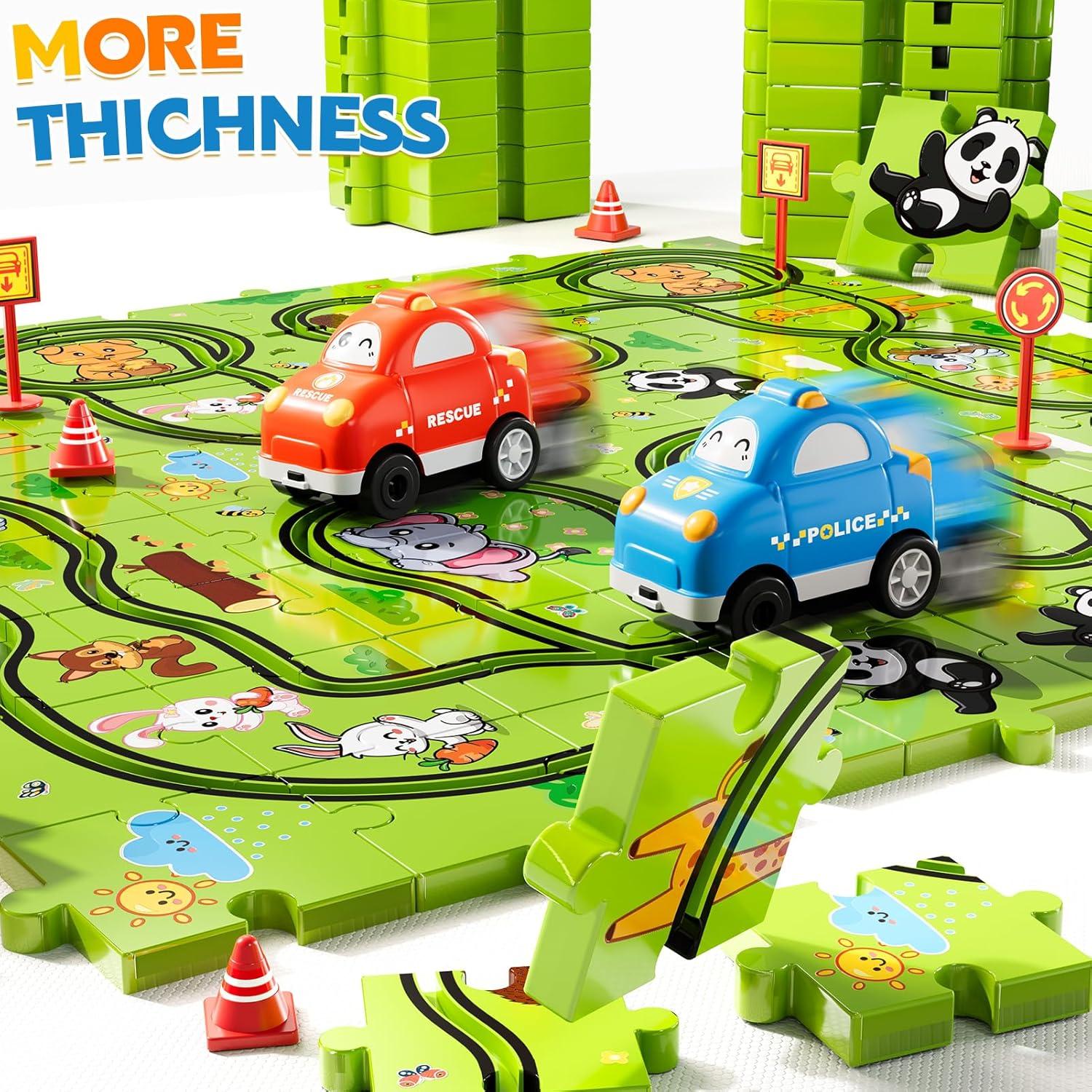 Juego de Rompecabezas de Pista de Carreras 48 PCS Beby Buty