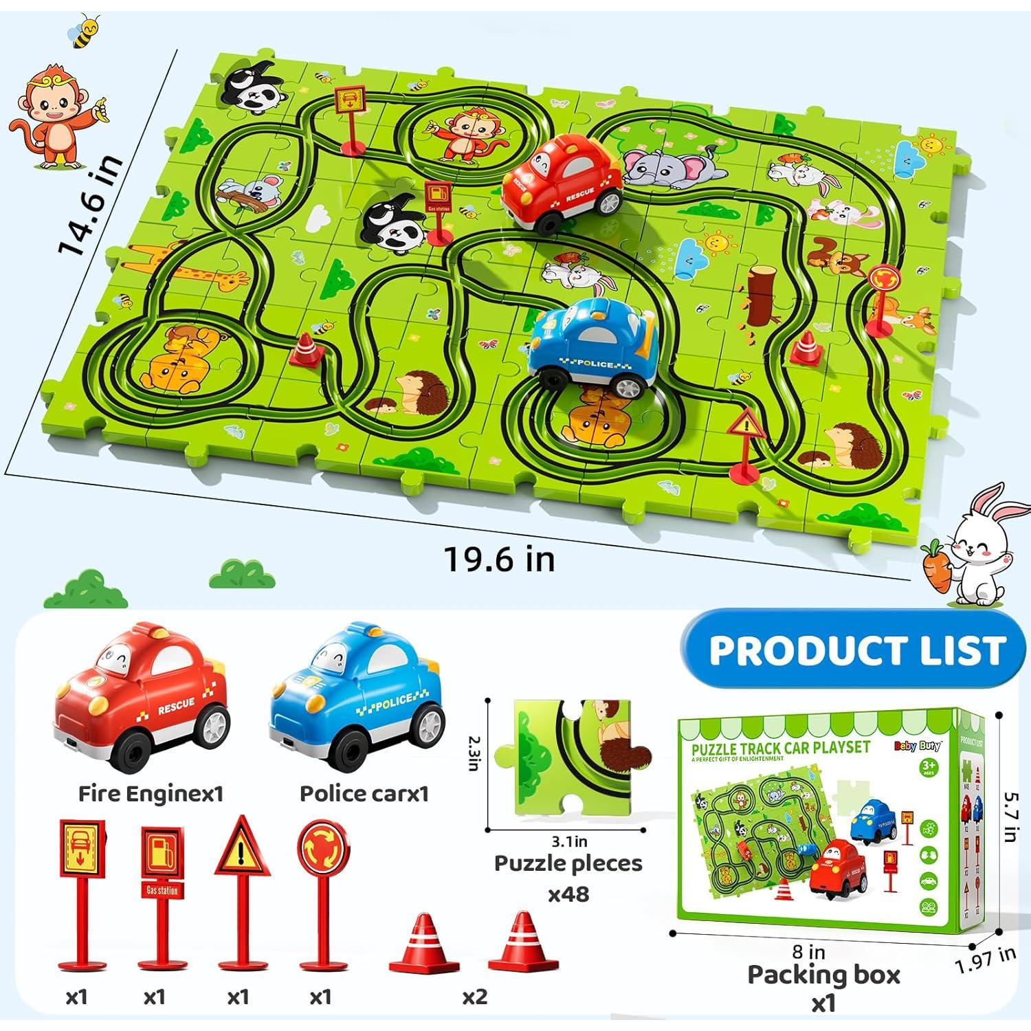 Juego de Rompecabezas de Pista de Carreras 48 PCS Beby Buty