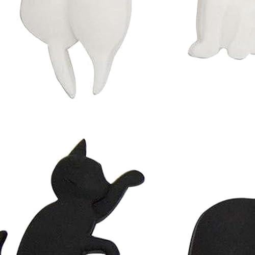 Juego de 6 Clips de Silicona WLngtv para Bolsitas de Té Gato