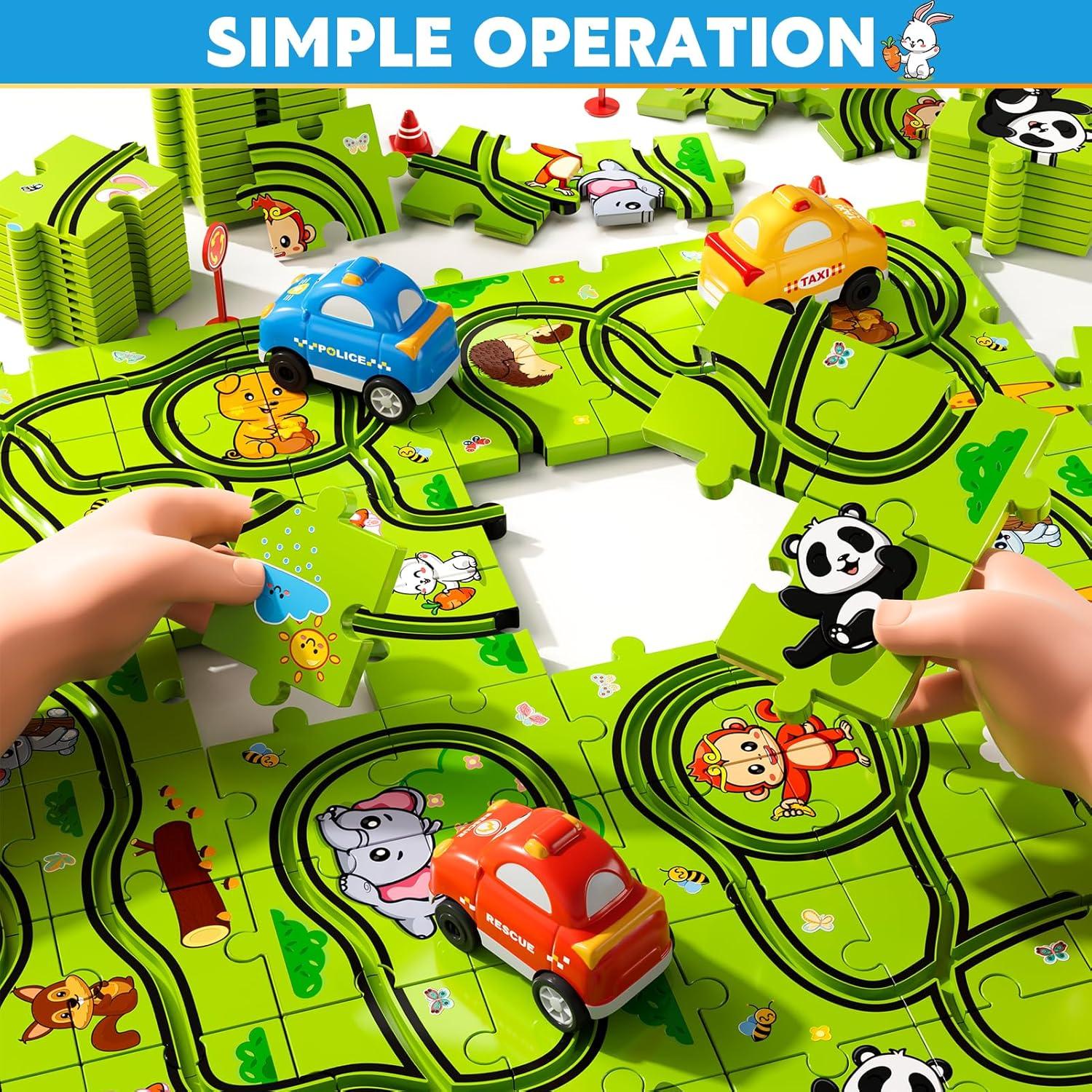 Juego de Pista de Puzzle 64 Piezas Beby Buty para Niños