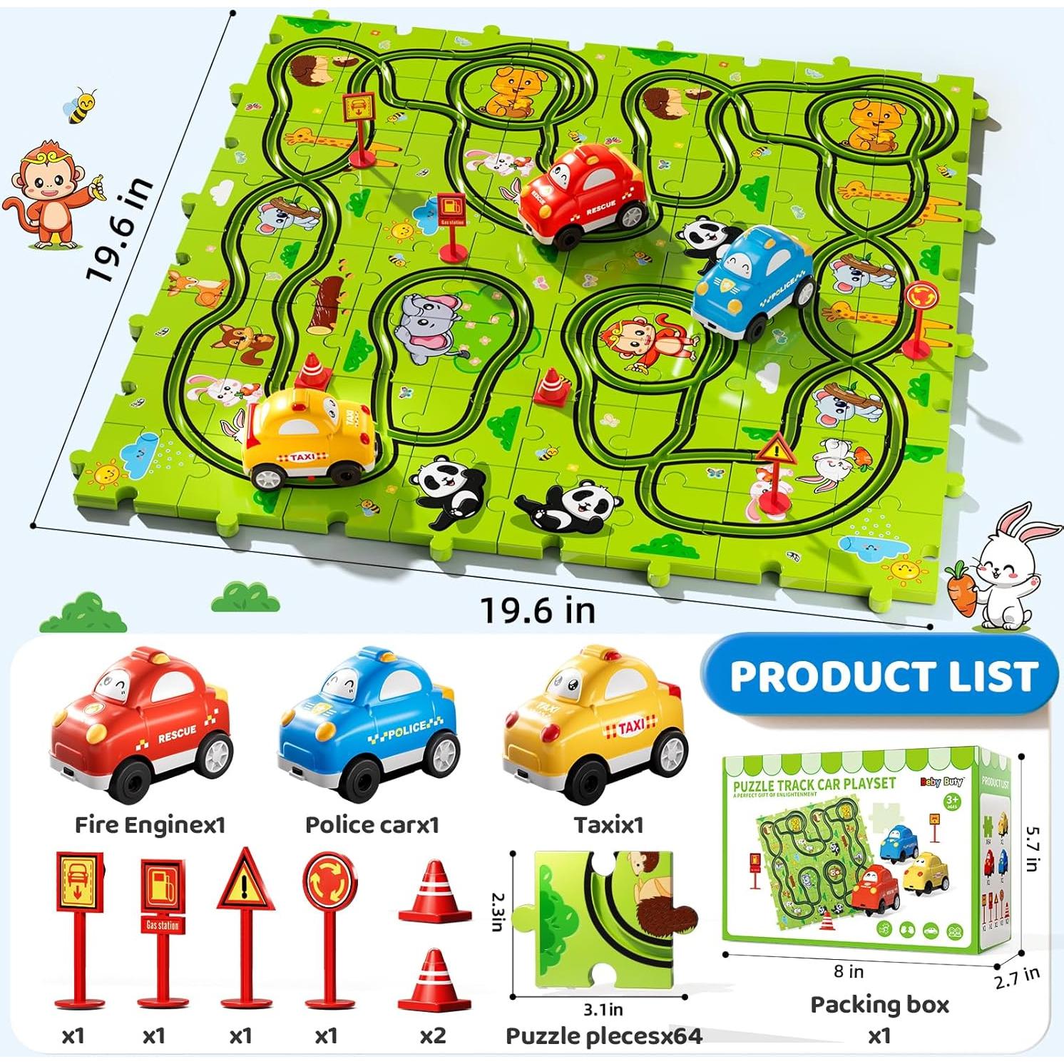 Juego de Pista de Puzzle 64 Piezas Beby Buty para Niños