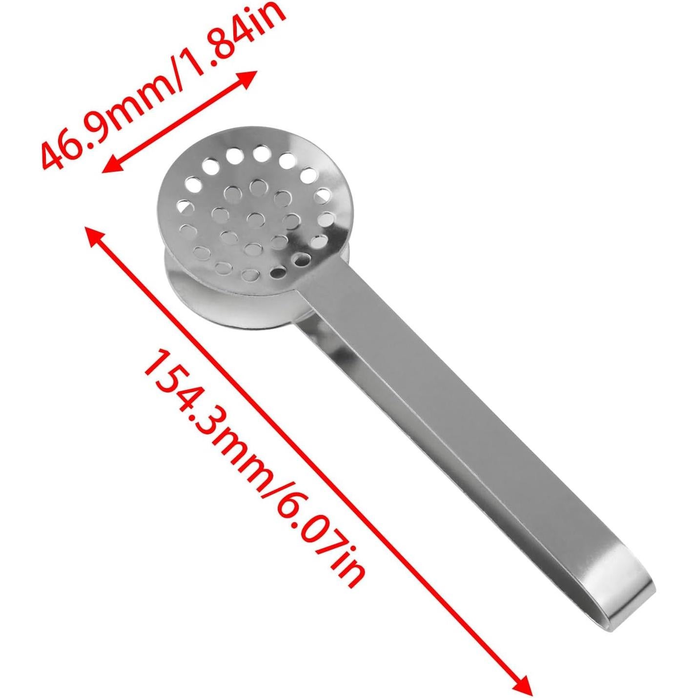 Pinzas de Té de Acero Inoxidable Xhziy Redondas 15.5x4.5cm