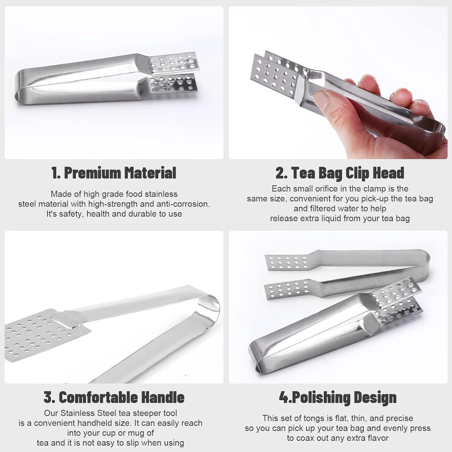 Prensador de Bolsas de Té Acero Inoxidable plplaaoo 13.5cm