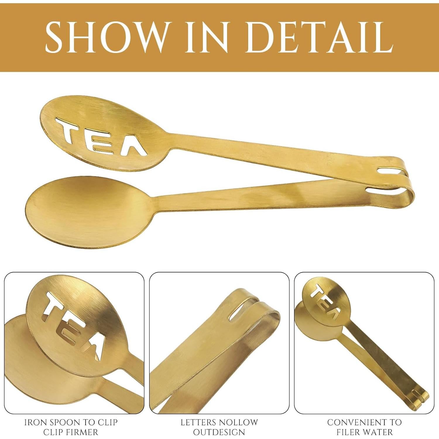 Exprimidor de Bolsitas de Té JANKOW Dorado - 2 Piezas Multiusos