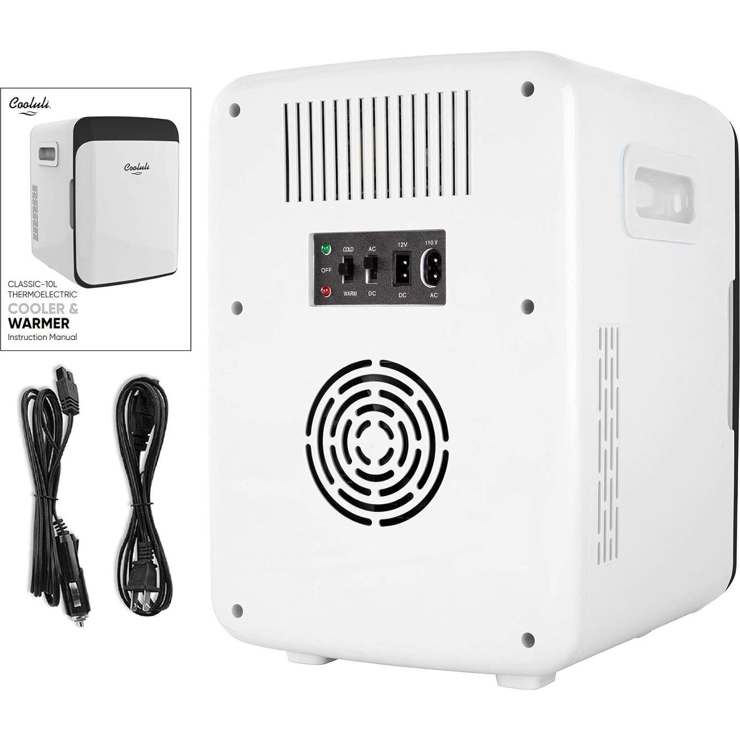 Cooluli Nevera Mini 10L Blanca - Enfriador y Calentador