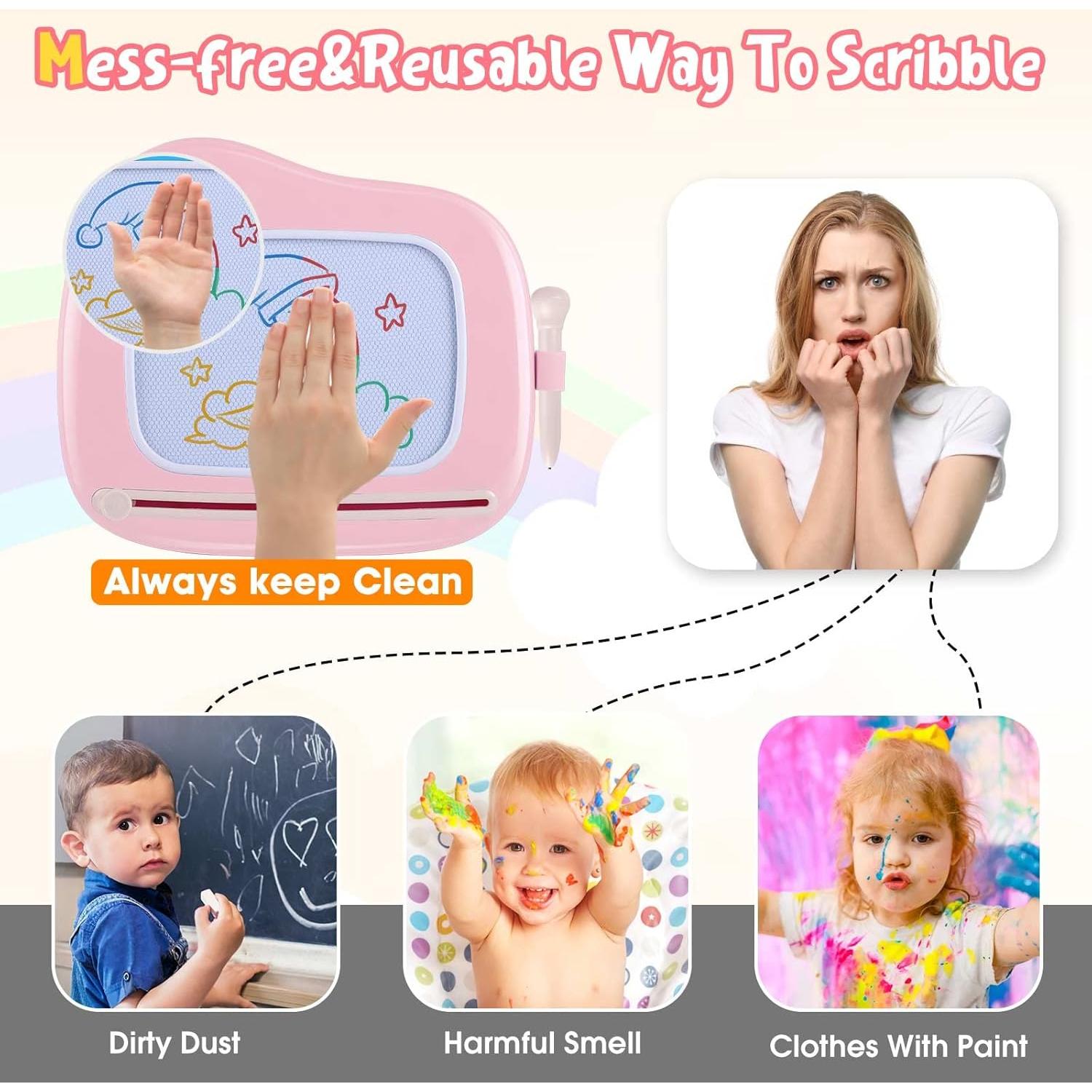 Tablero Magnético de Dibujo Smasiagon Rosa 30.5x26.7cm