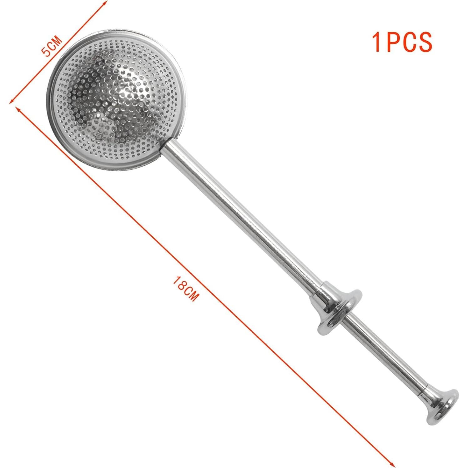 Colador de Té de Acero Inoxidable Anphly - Prensa y Filtro 18 cm
