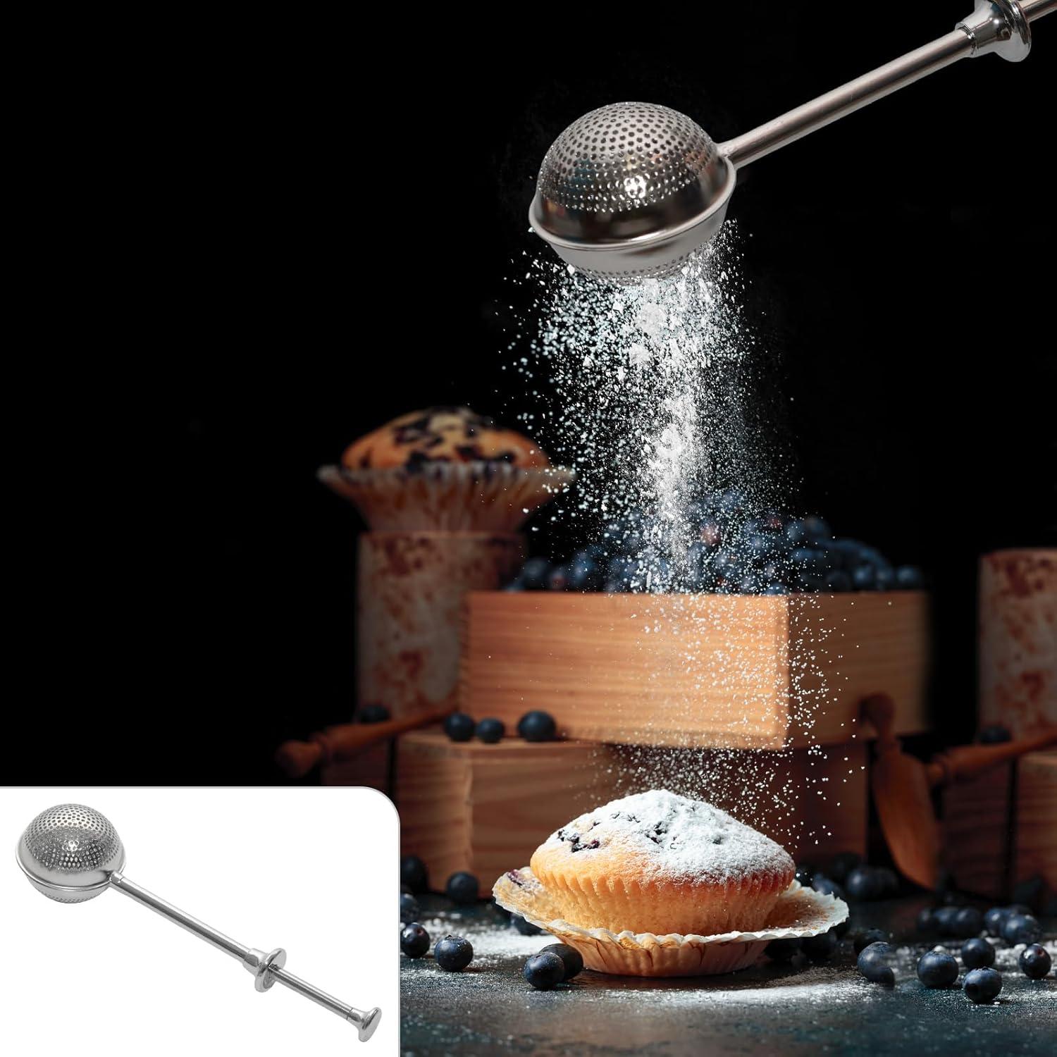 Colador de Té de Acero Inoxidable Anphly - Prensa y Filtro 18 cm