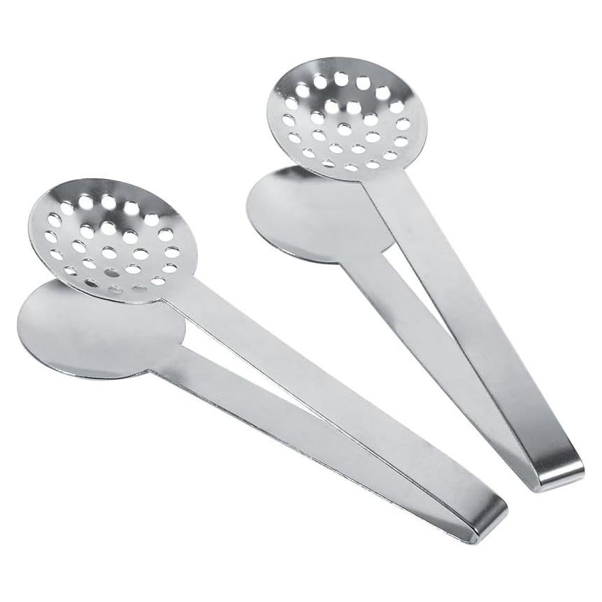 Pinzas Exprimidor de Bolsas de Té Acero Inoxidable 2 Piezas