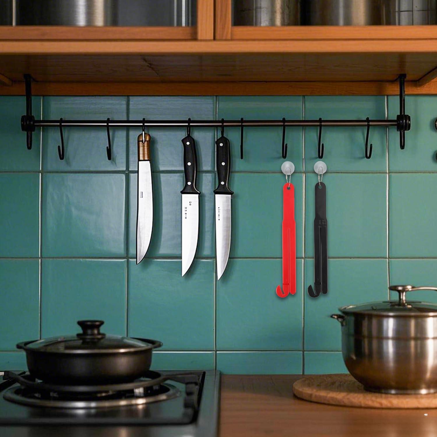 2 Abridores de Bolsa de Comida Tinoaly con Cuchilla de Acero Inoxidable