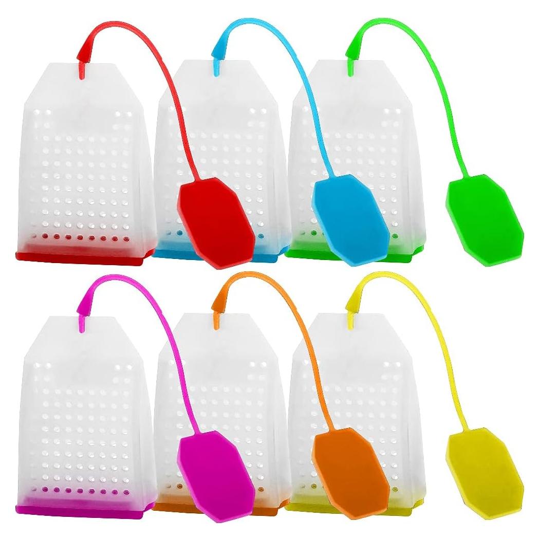 Paquete de 6 Infusores de Té de Silicona FineGood Reutilizables