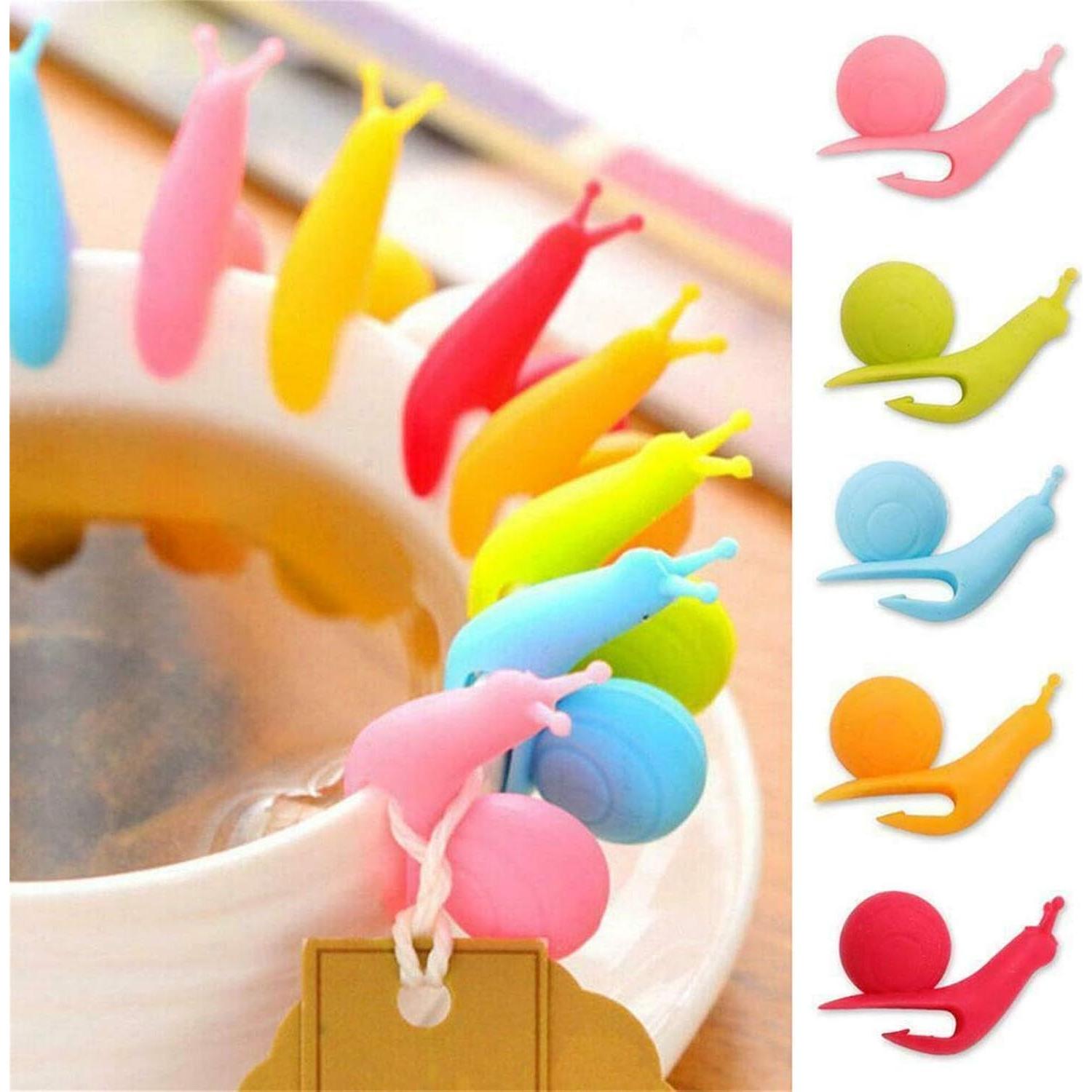 10 Infusores de Té de Silicona Caracol Dreamxue - Colorido