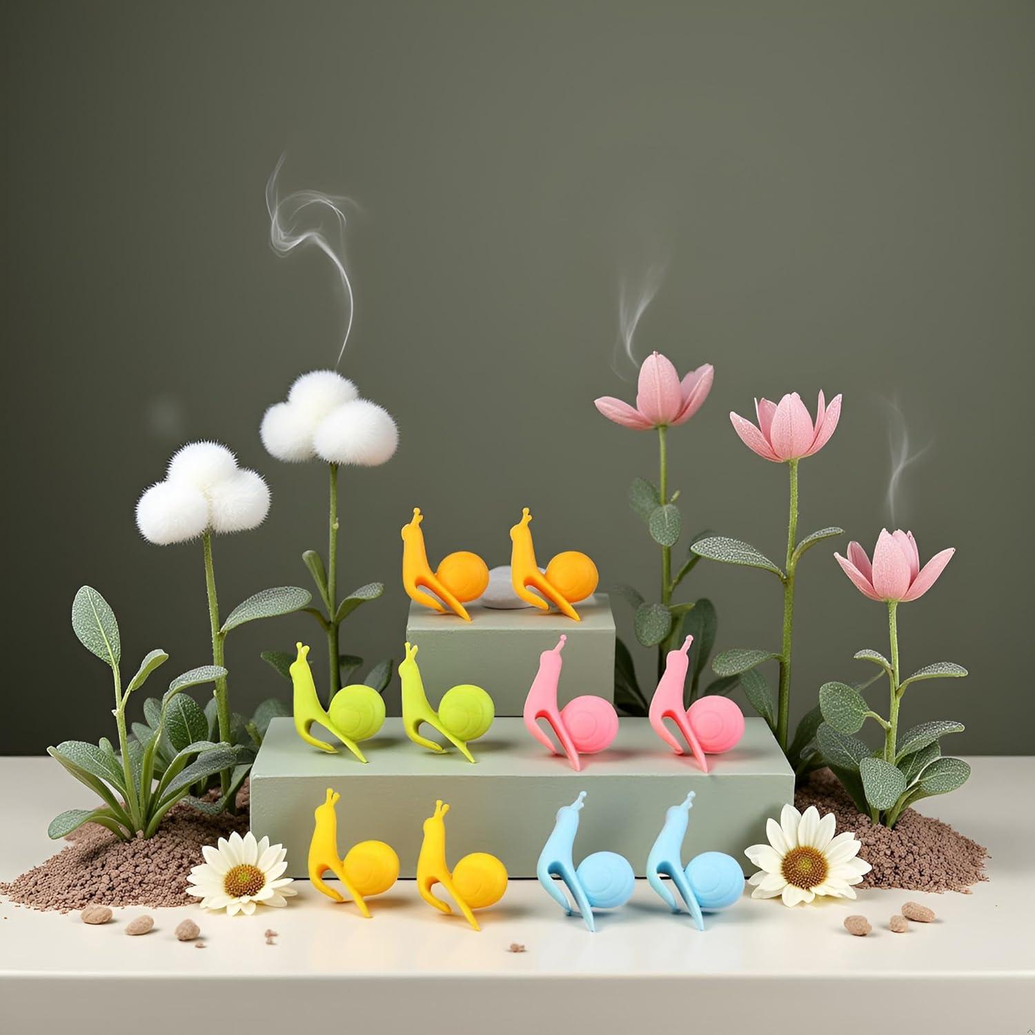 10 Infusores de Té de Silicona Caracol Dreamxue - Colorido