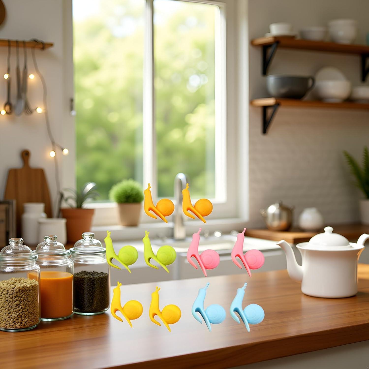 10 Infusores de Té de Silicona Caracol Dreamxue - Colorido