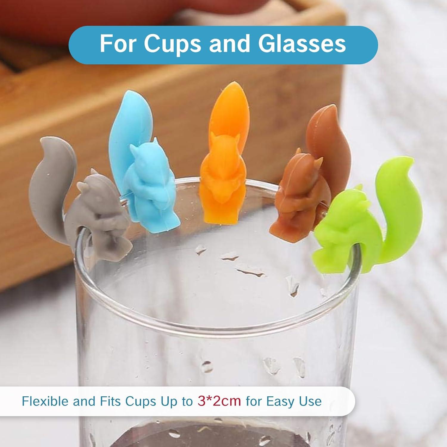 Soportes para Bolsas de Té UAIAGM - 10 Piezas Silicona Caracol y Ardilla