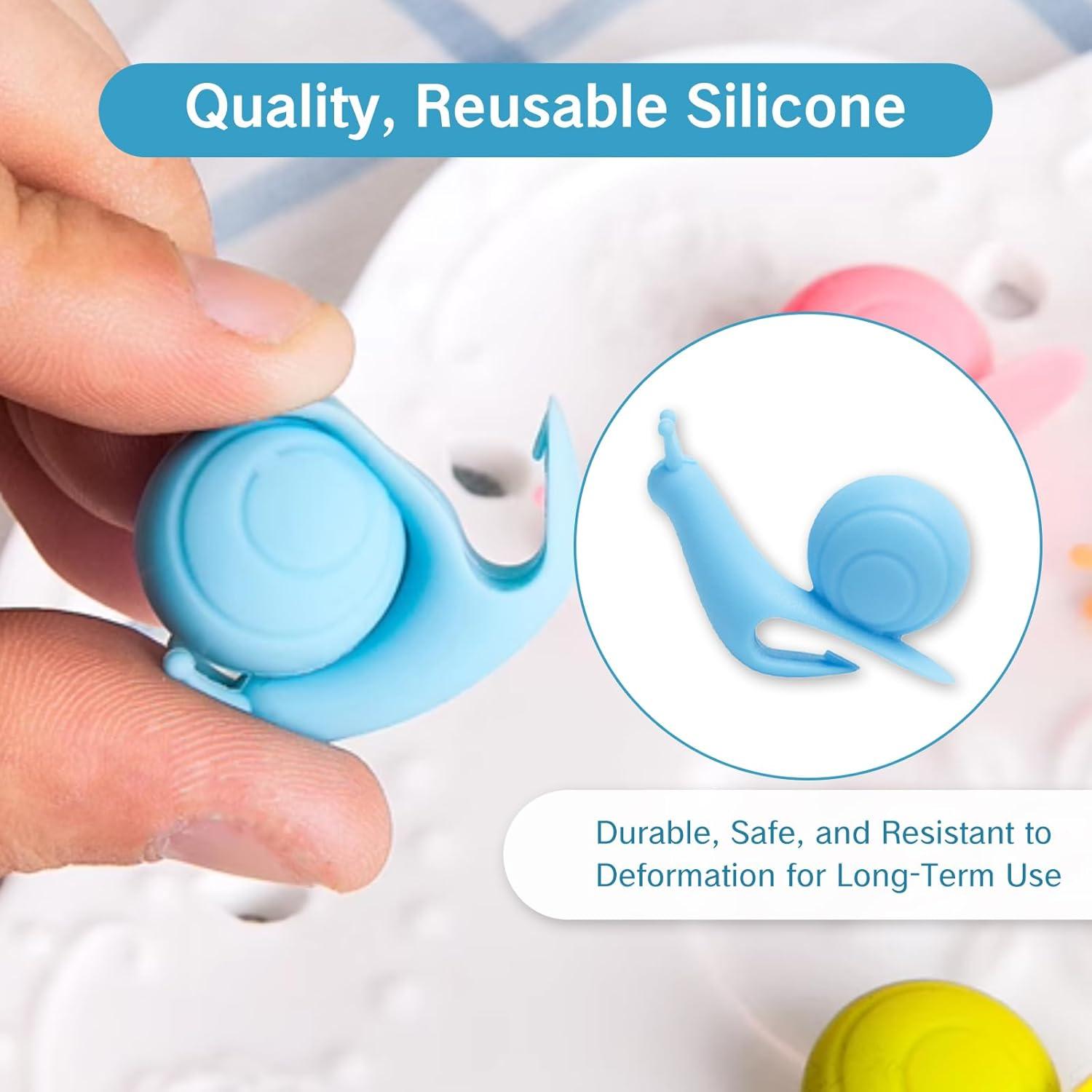 Soportes para Bolsas de Té UAIAGM - 10 Piezas Silicona Caracol y Ardilla