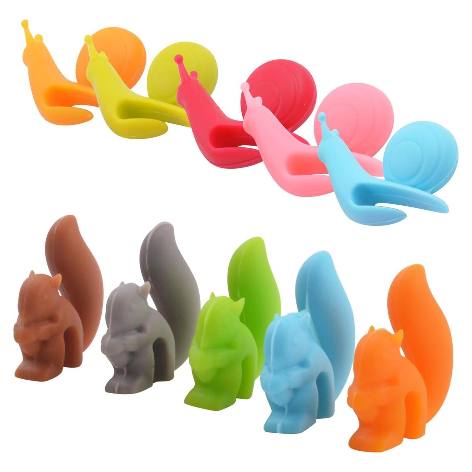 10 Soportes de Bolsa de Té Silicona Aylifu Multicolor Fiesta