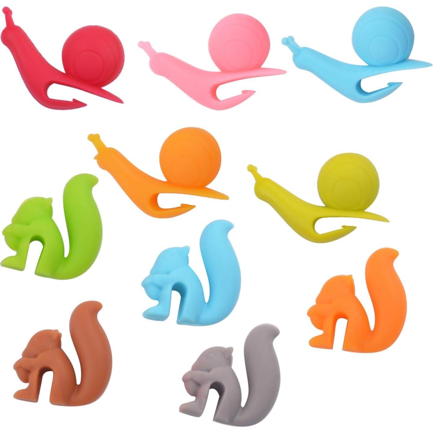 10 Soportes de Bolsa de Té Silicona Aylifu Multicolor Fiesta